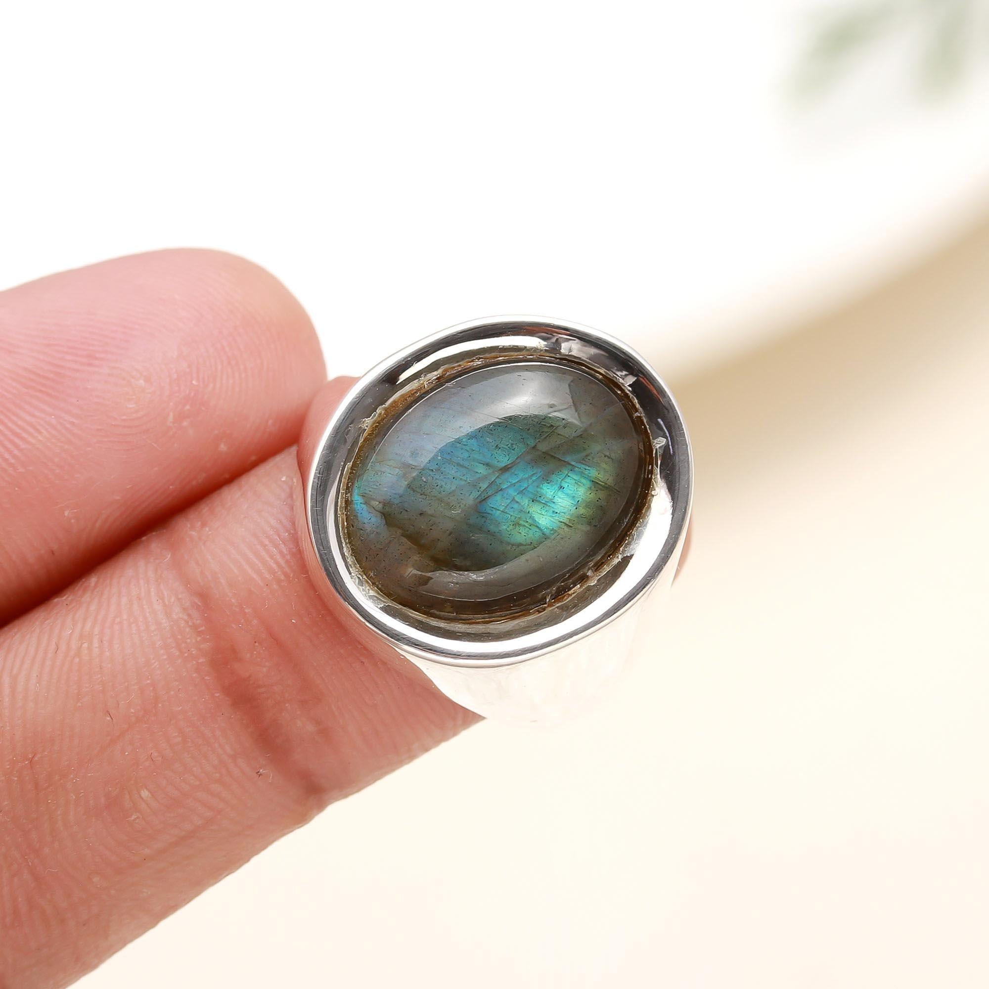 925 Silver Labradorite Ring