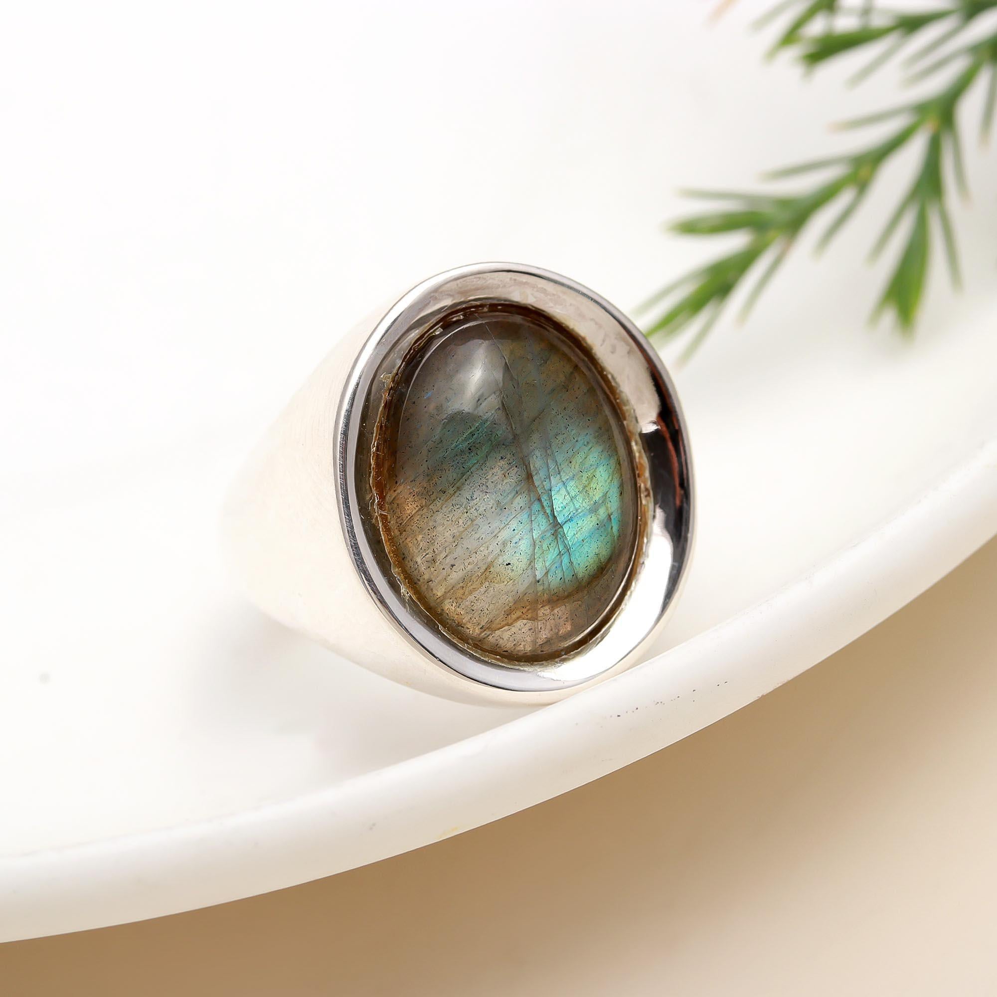 925 Silver Labradorite Ring
