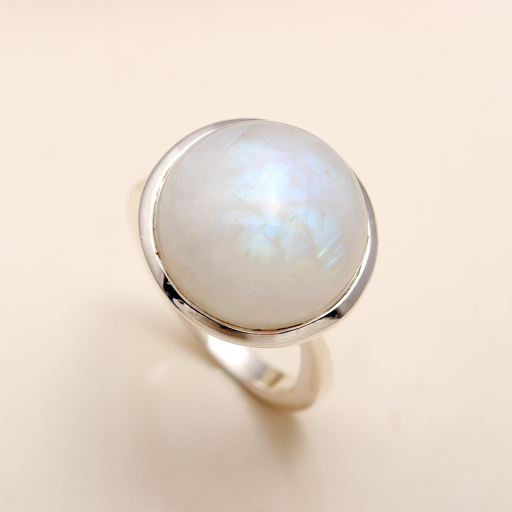 925 Silver Moonstone Ring
