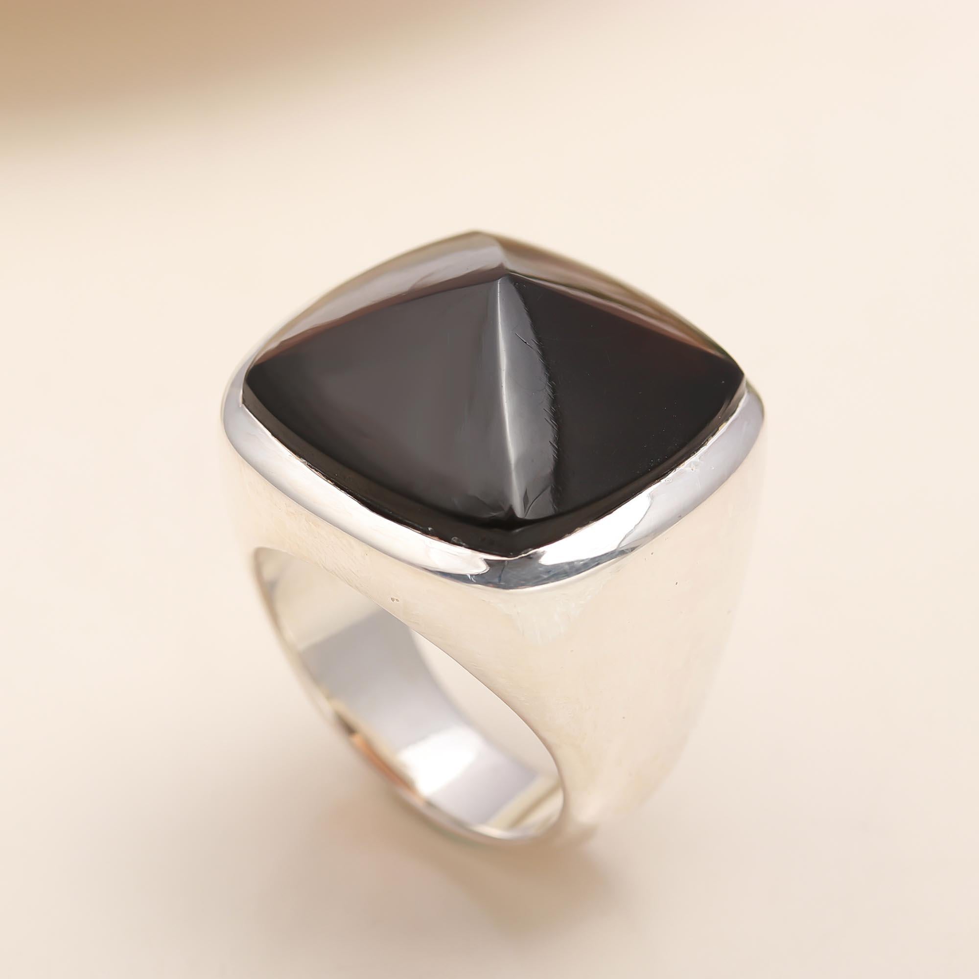925 Silver Black Onyx Ring
