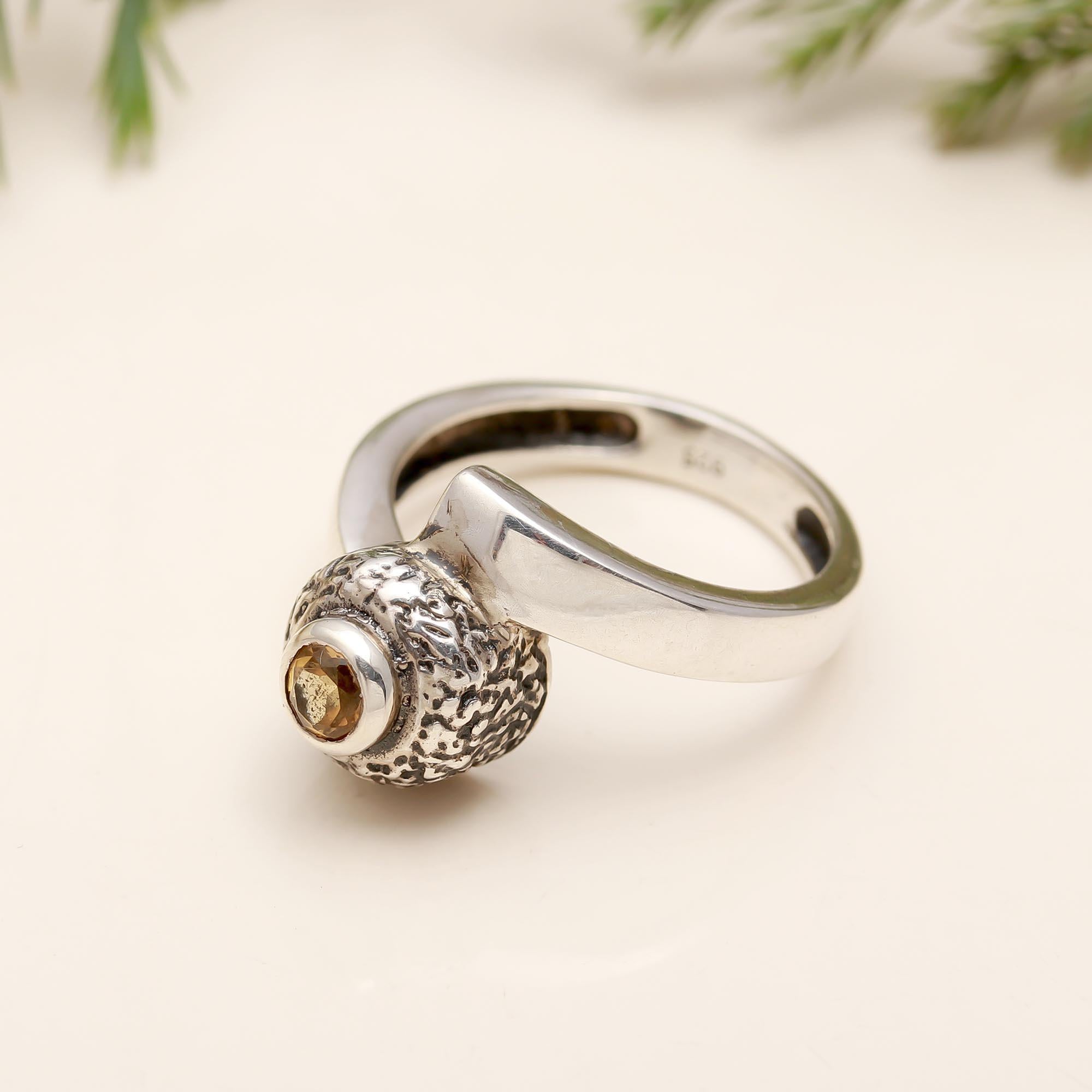 925 Silver Smoky Quartz Ring
