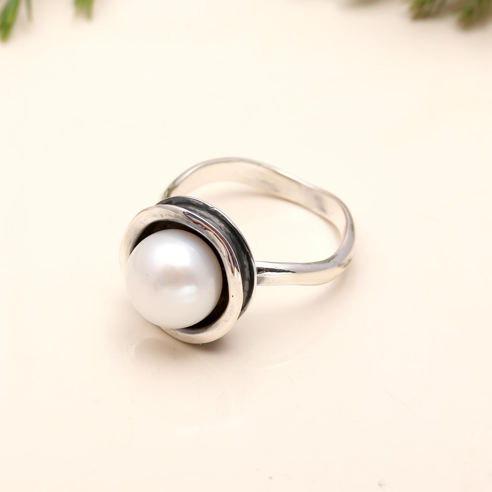 925 Silver Freshwater Pearl Ring