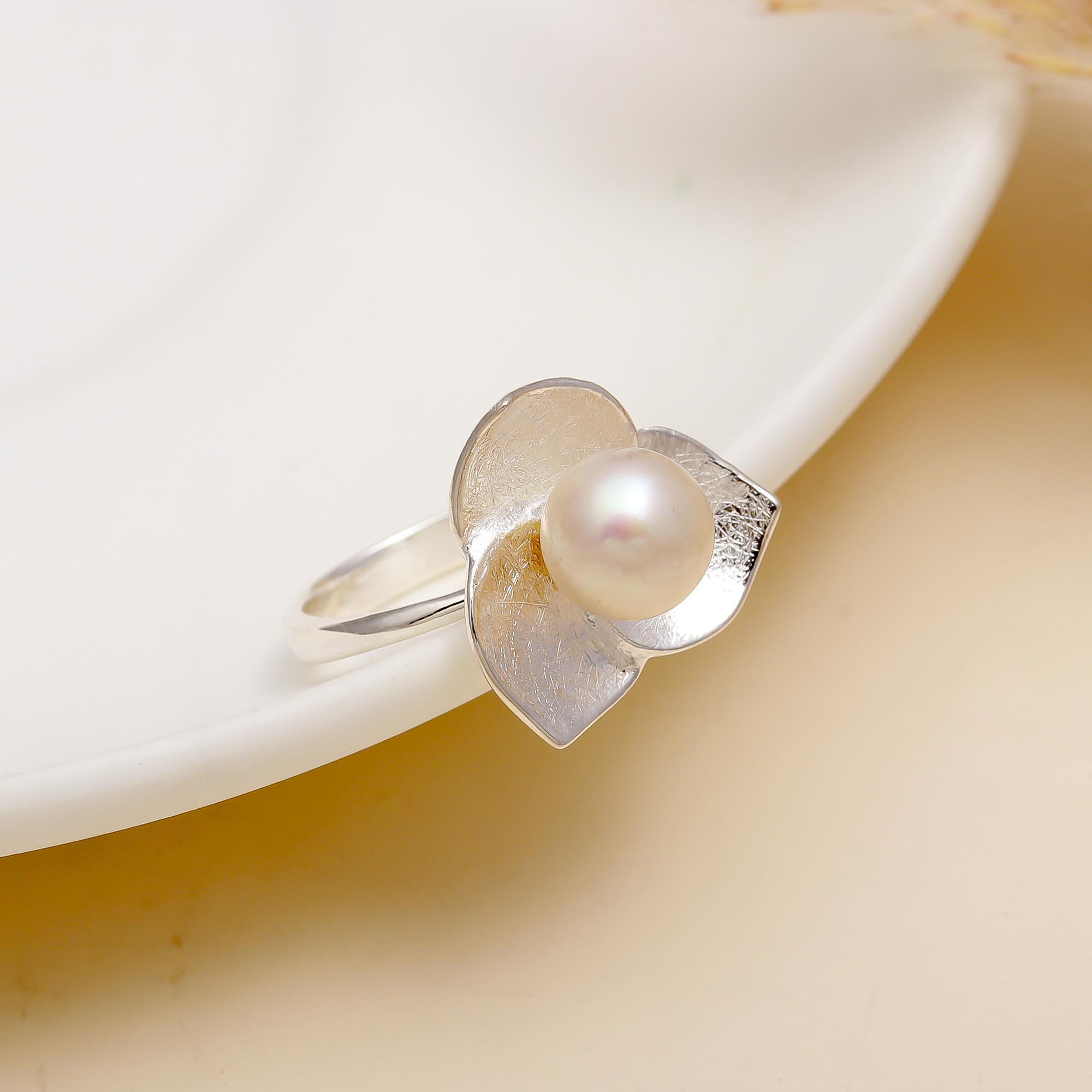 925 Silver Pearl Ring