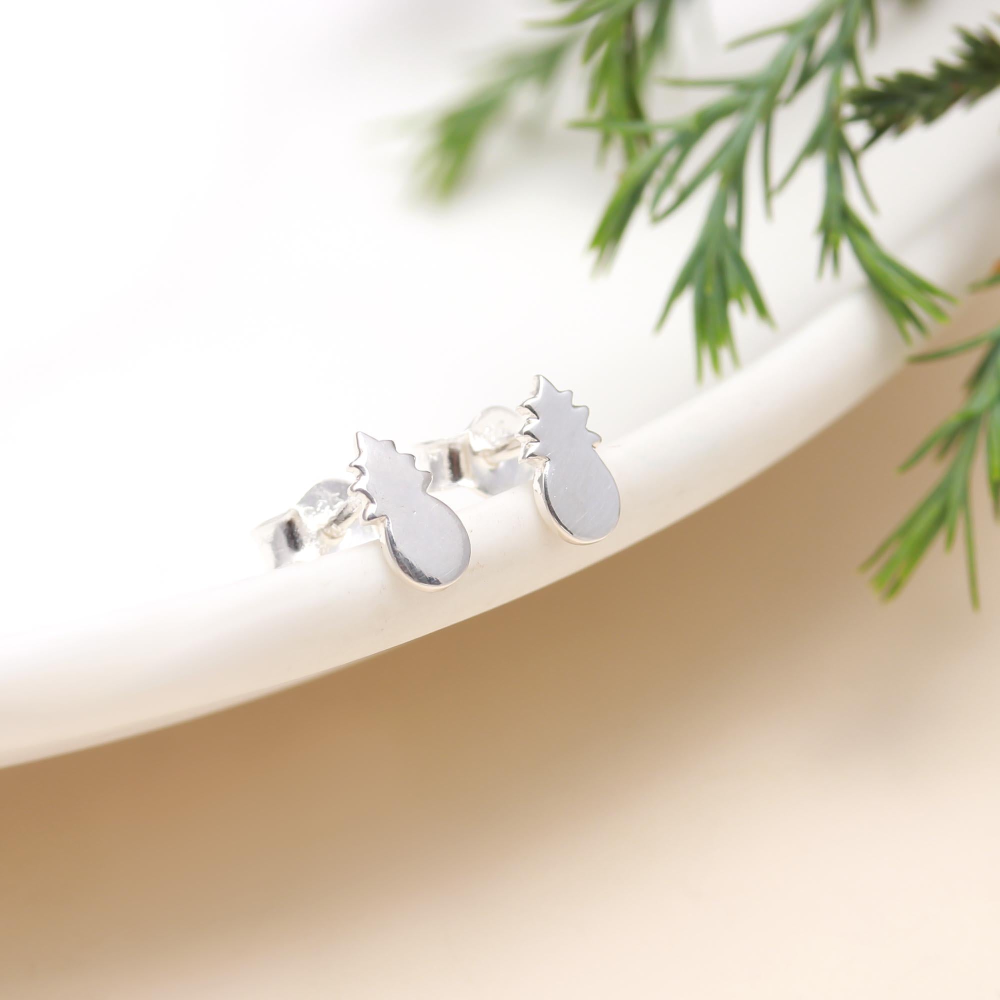 925 Silver Pineapple Stud Earrings