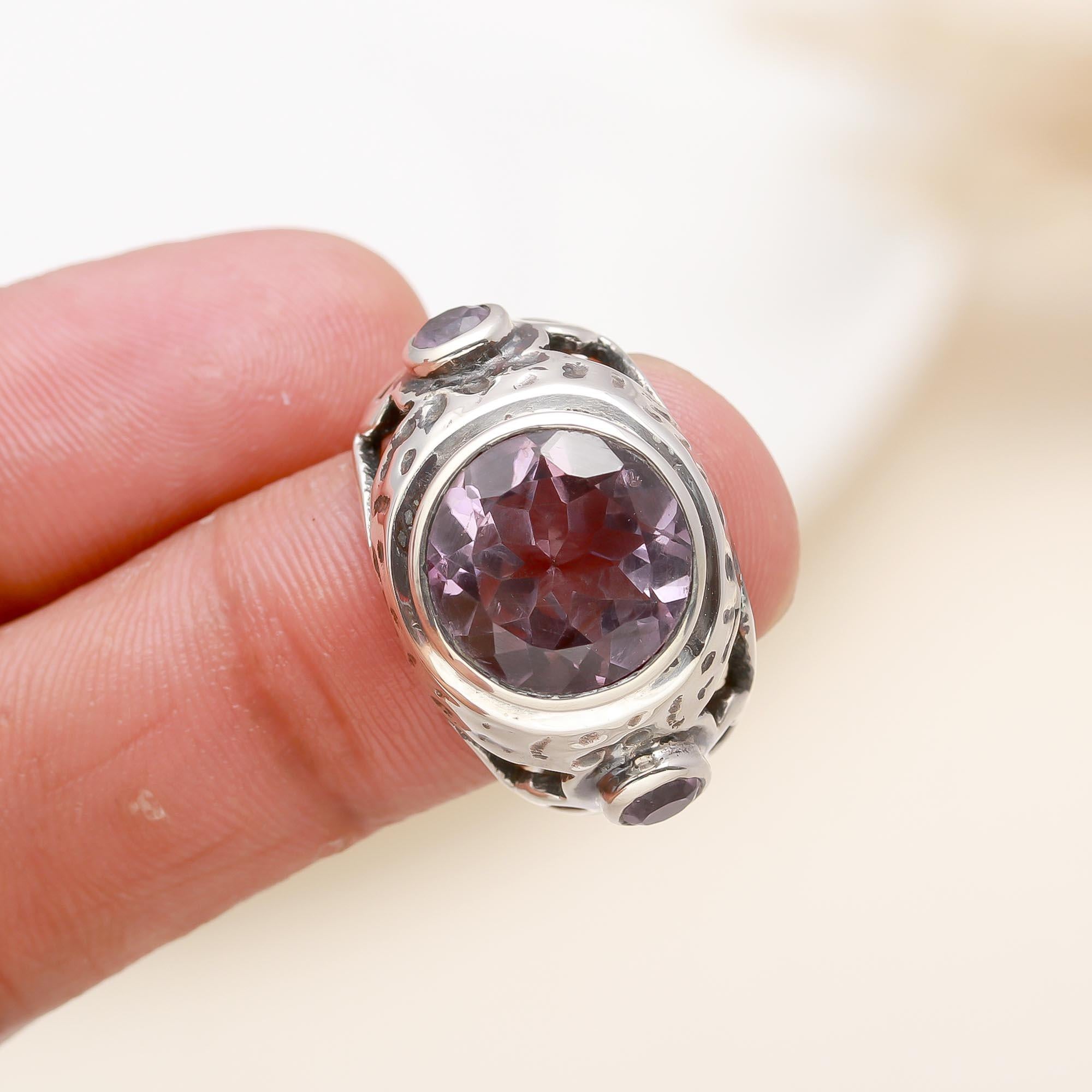 925 Silver Amethyst Ring
