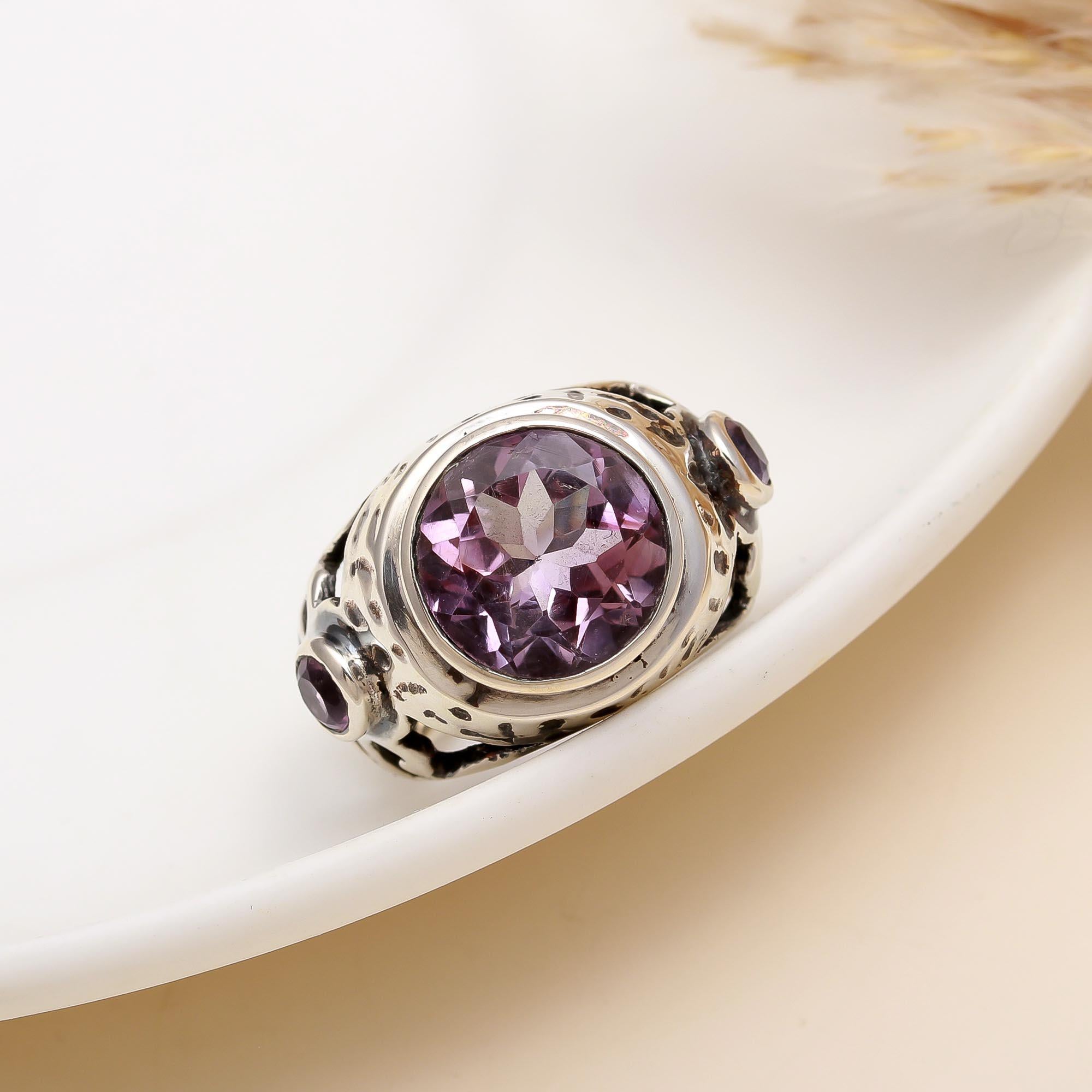 925 Silver Amethyst Ring