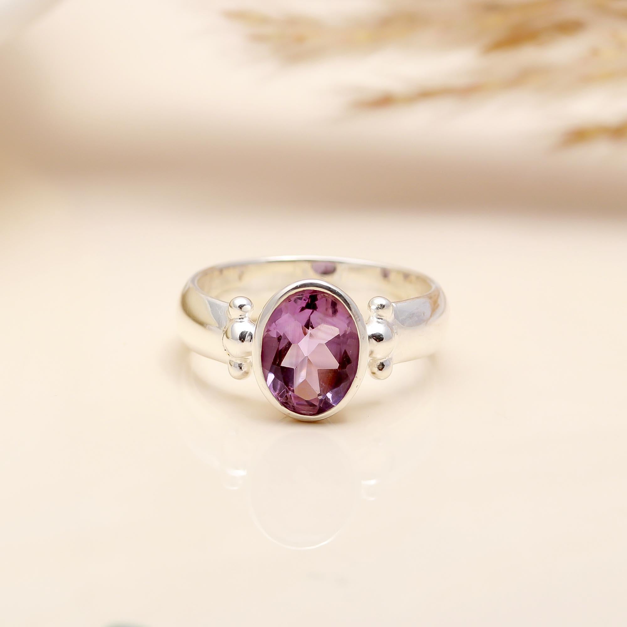 925 Silver Amethyst Ring