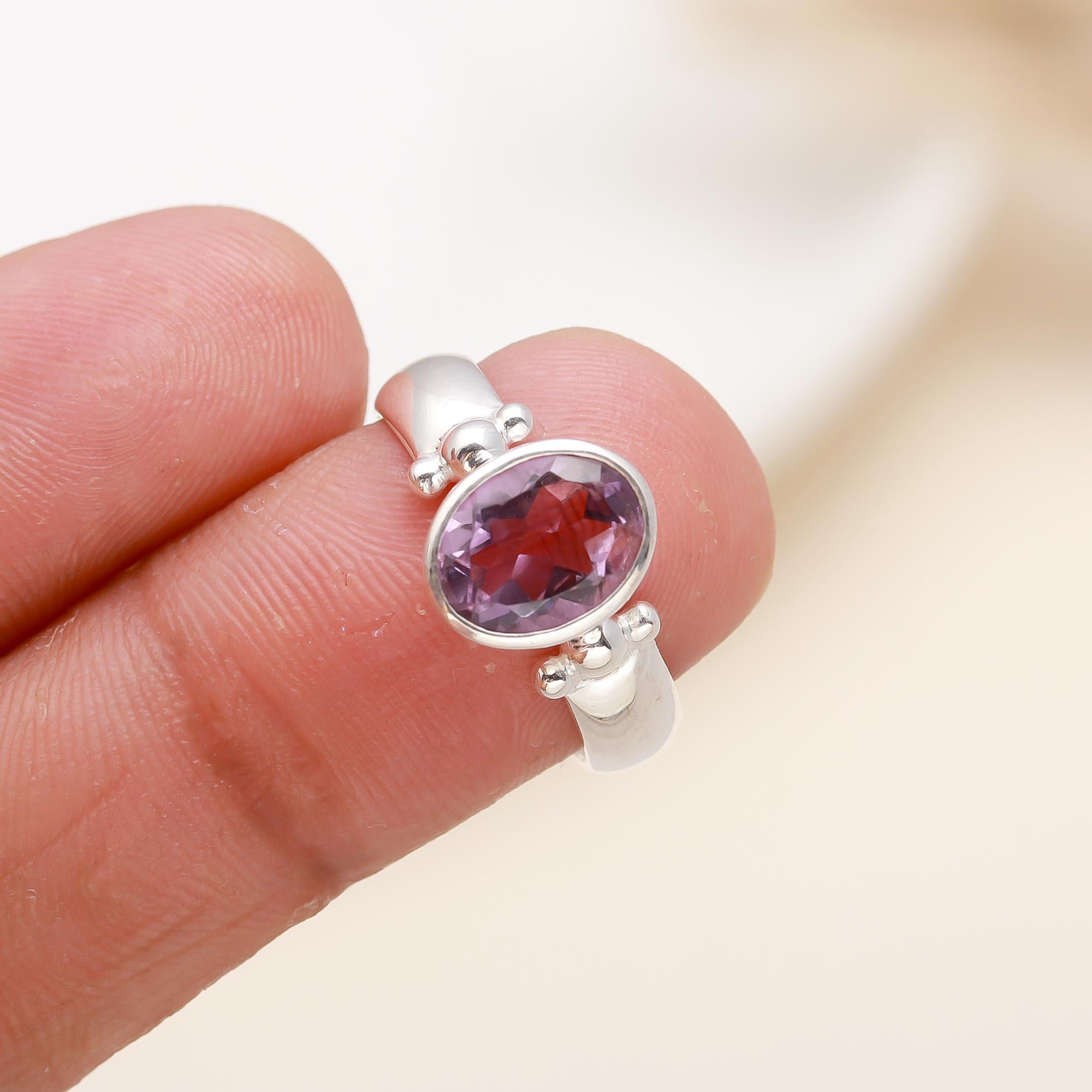 925 Silver Amethyst Ring