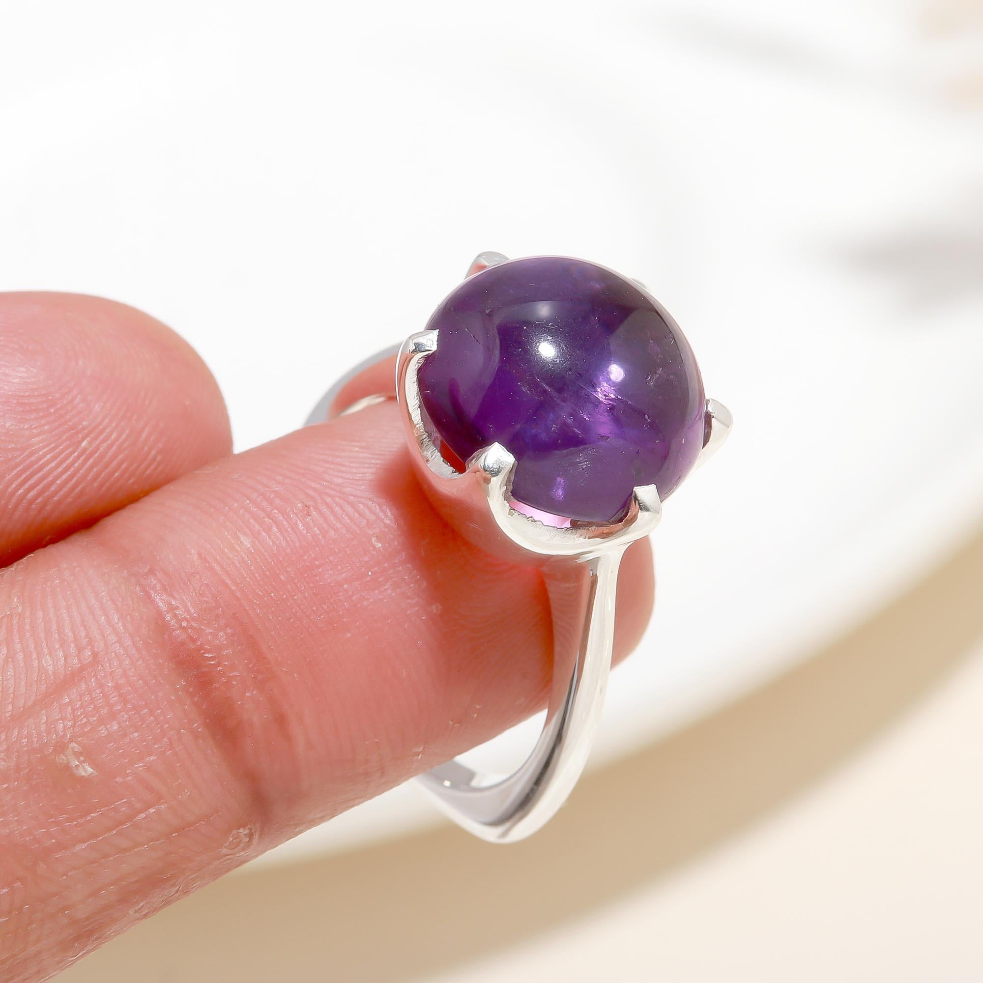 925 Silver Amethyst Ring