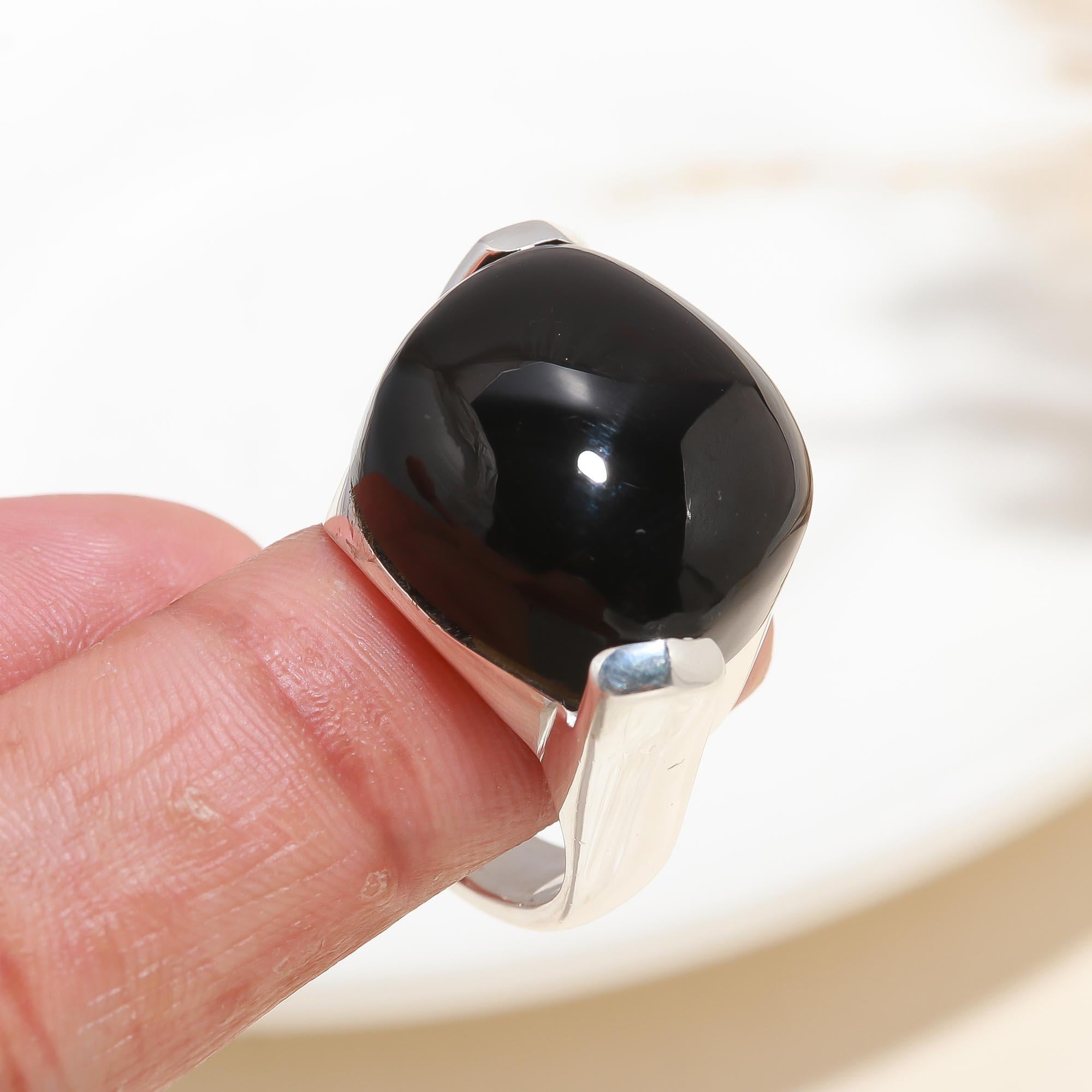 925 Silver Black Onyx Ring