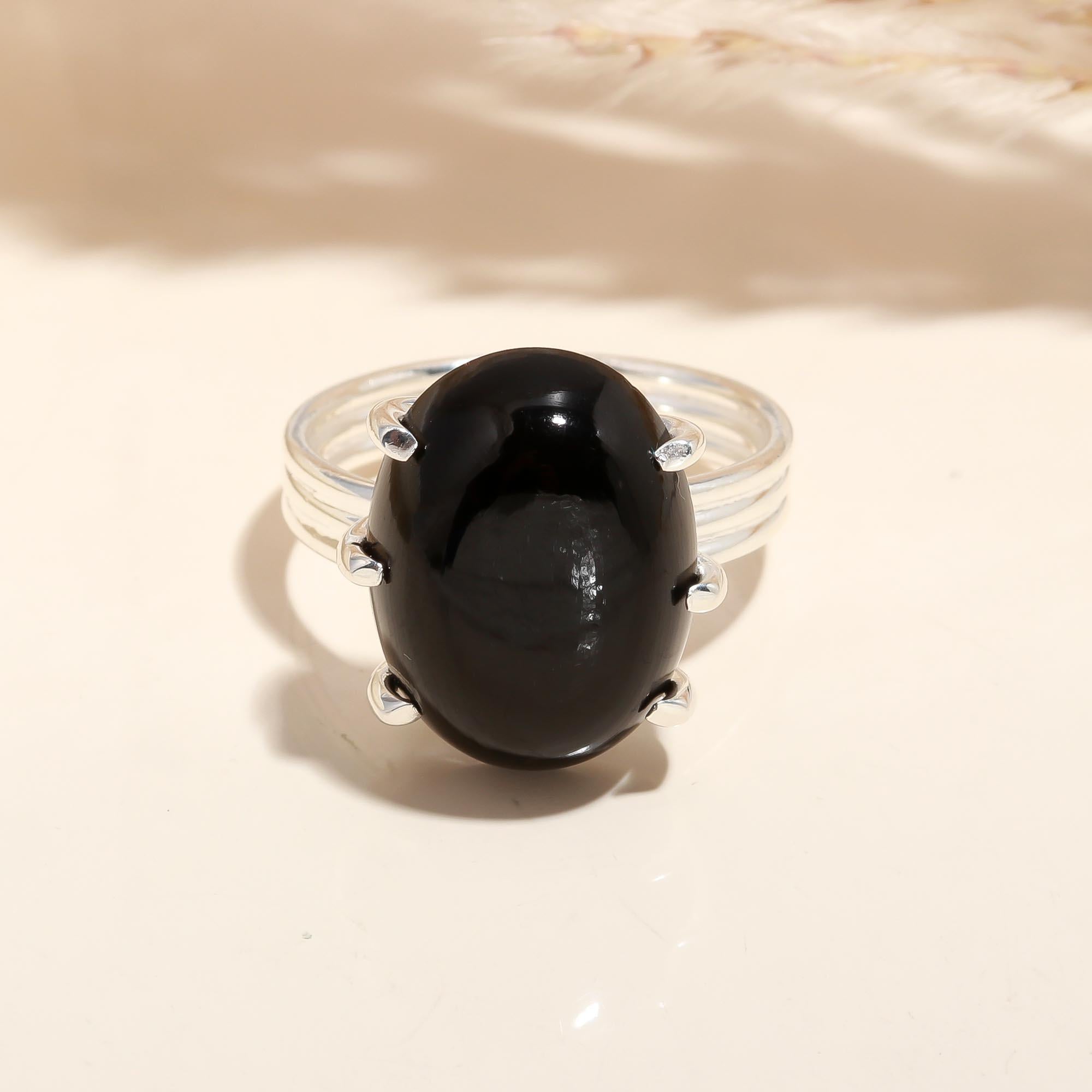 925 Silver Black Onyx Ring