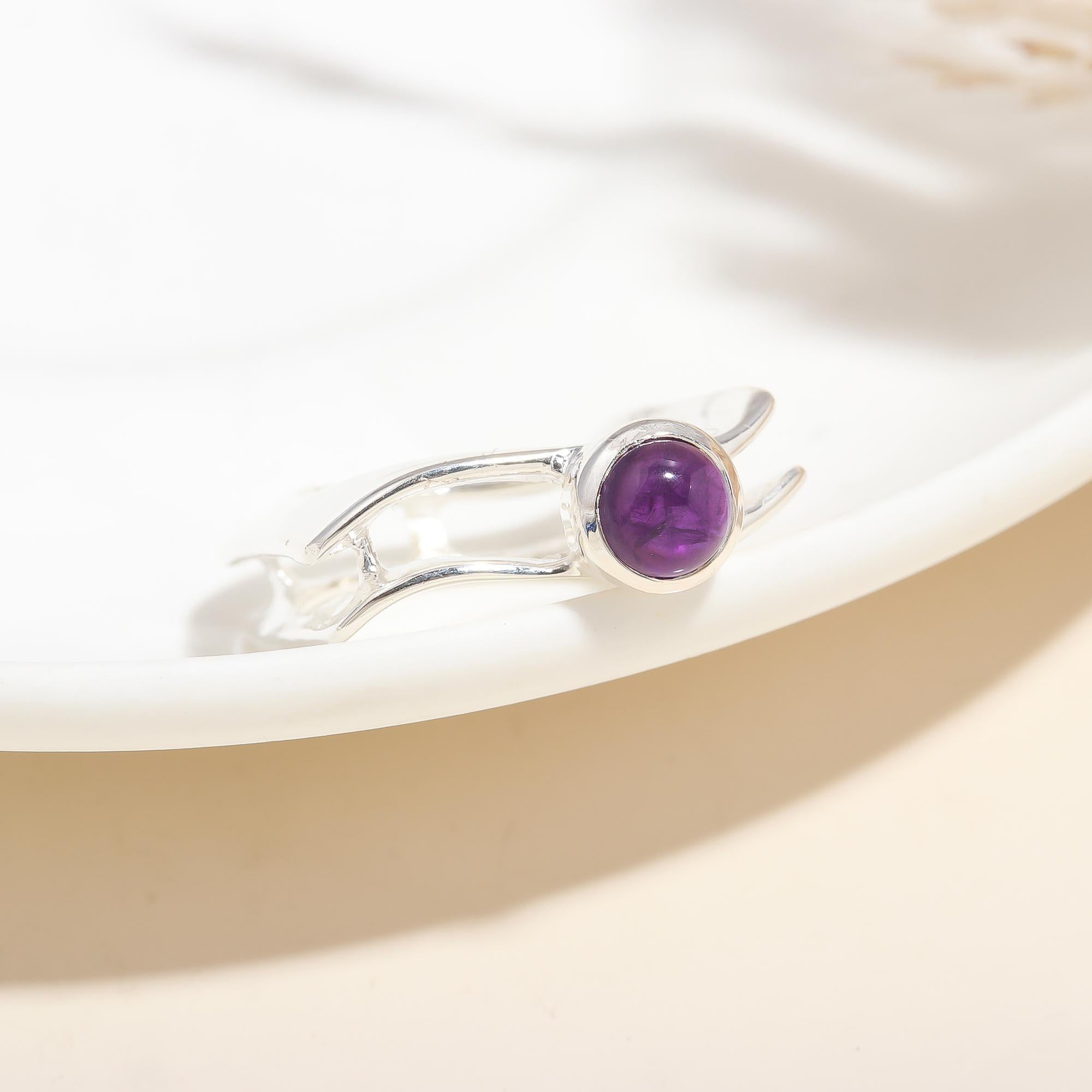 925 Silver Amethyst Ring