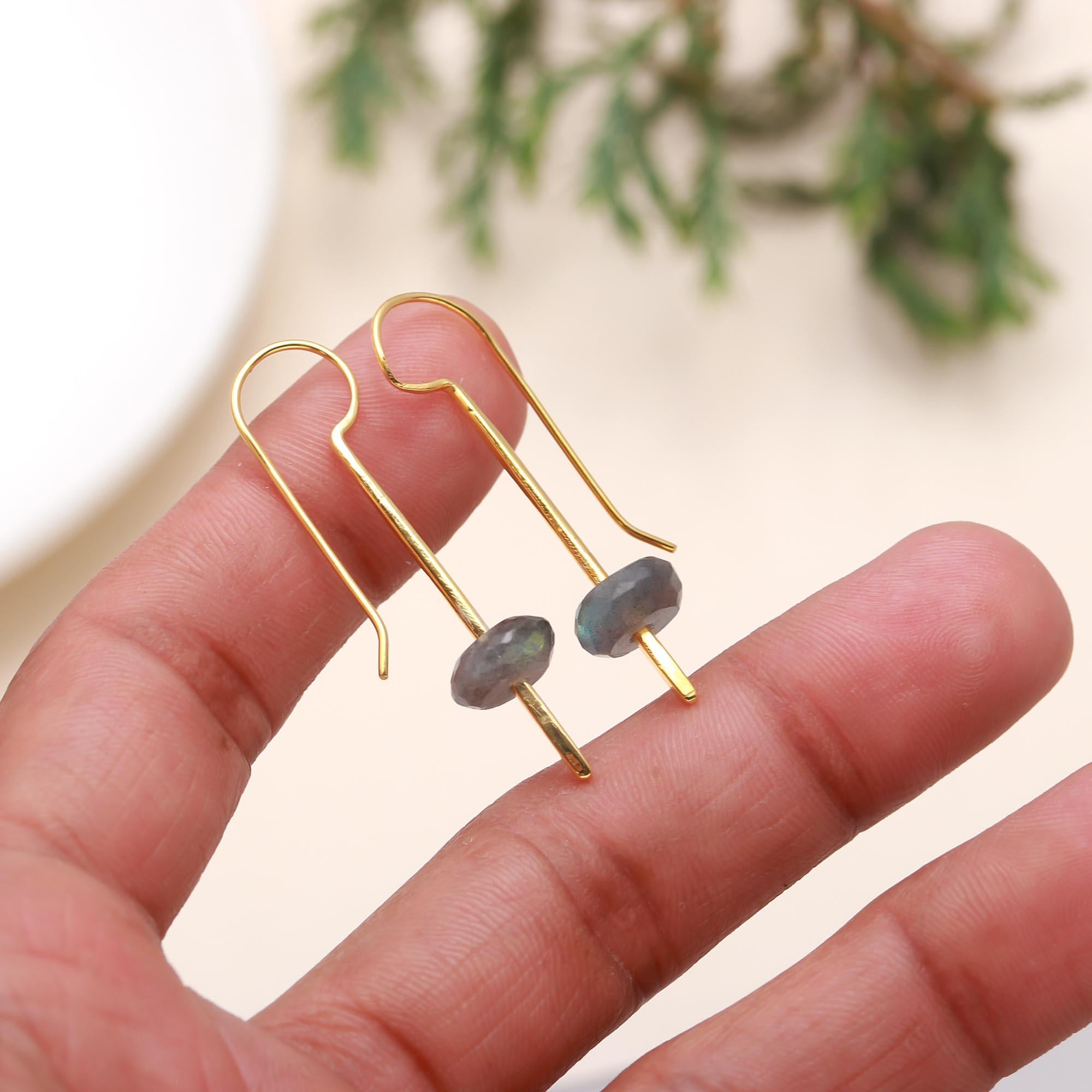 925 Sterling Silver Labradorite Earring in Earwire