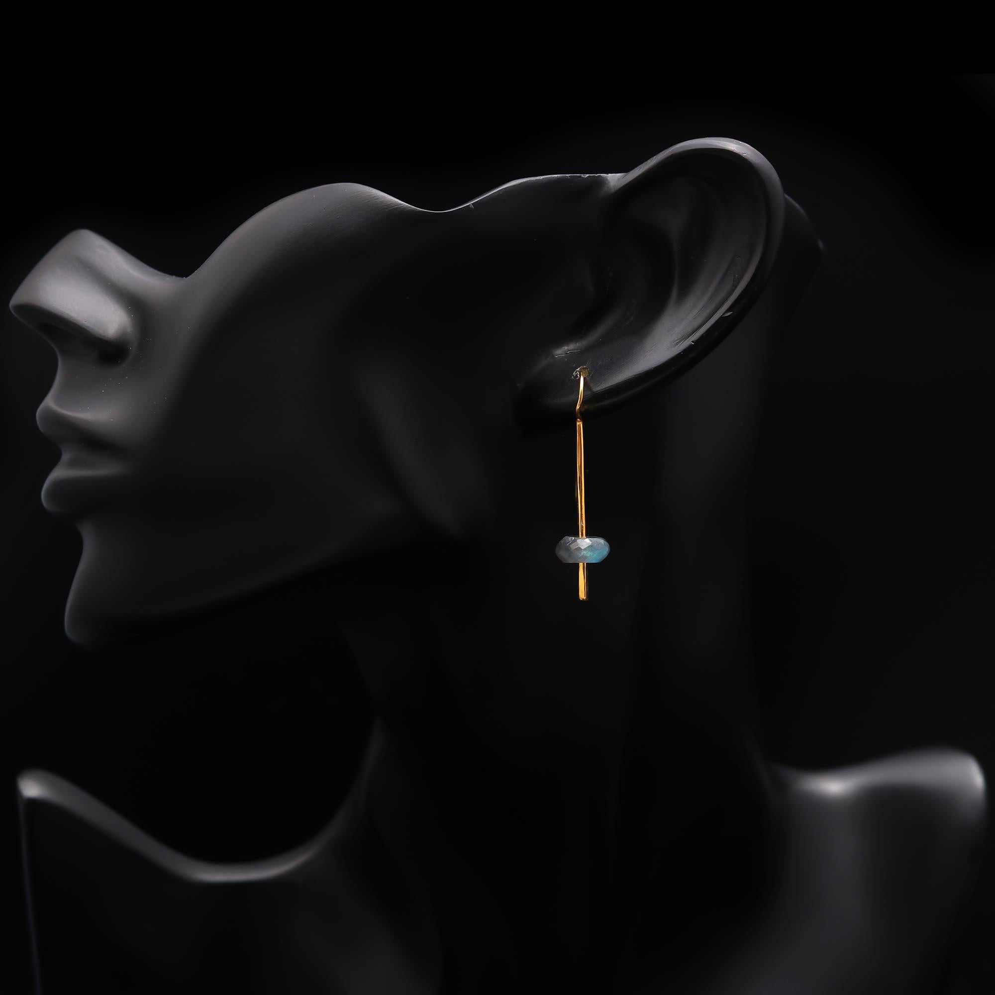 925 Sterling Silver Labradorite Earring in Earwire