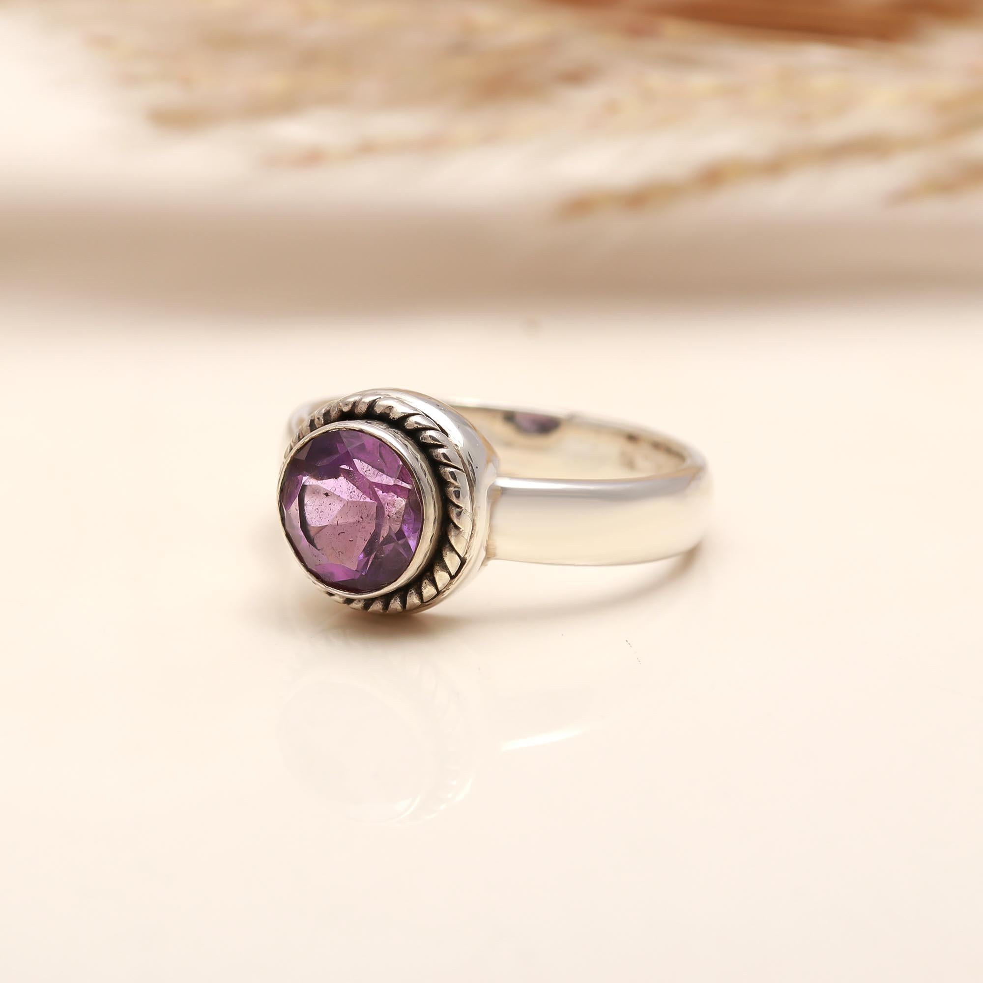 925 Silver Amethyst Ring