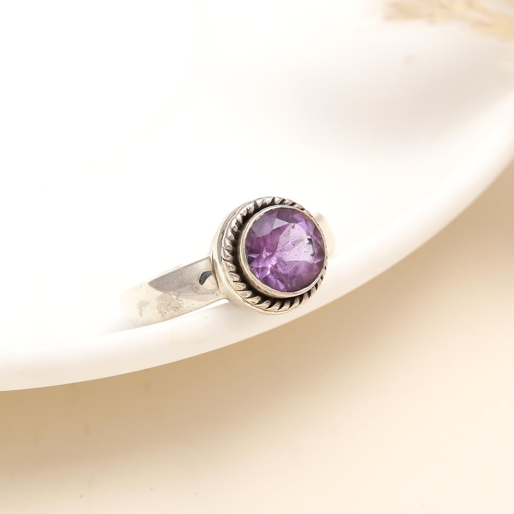 925 Silver Amethyst Ring