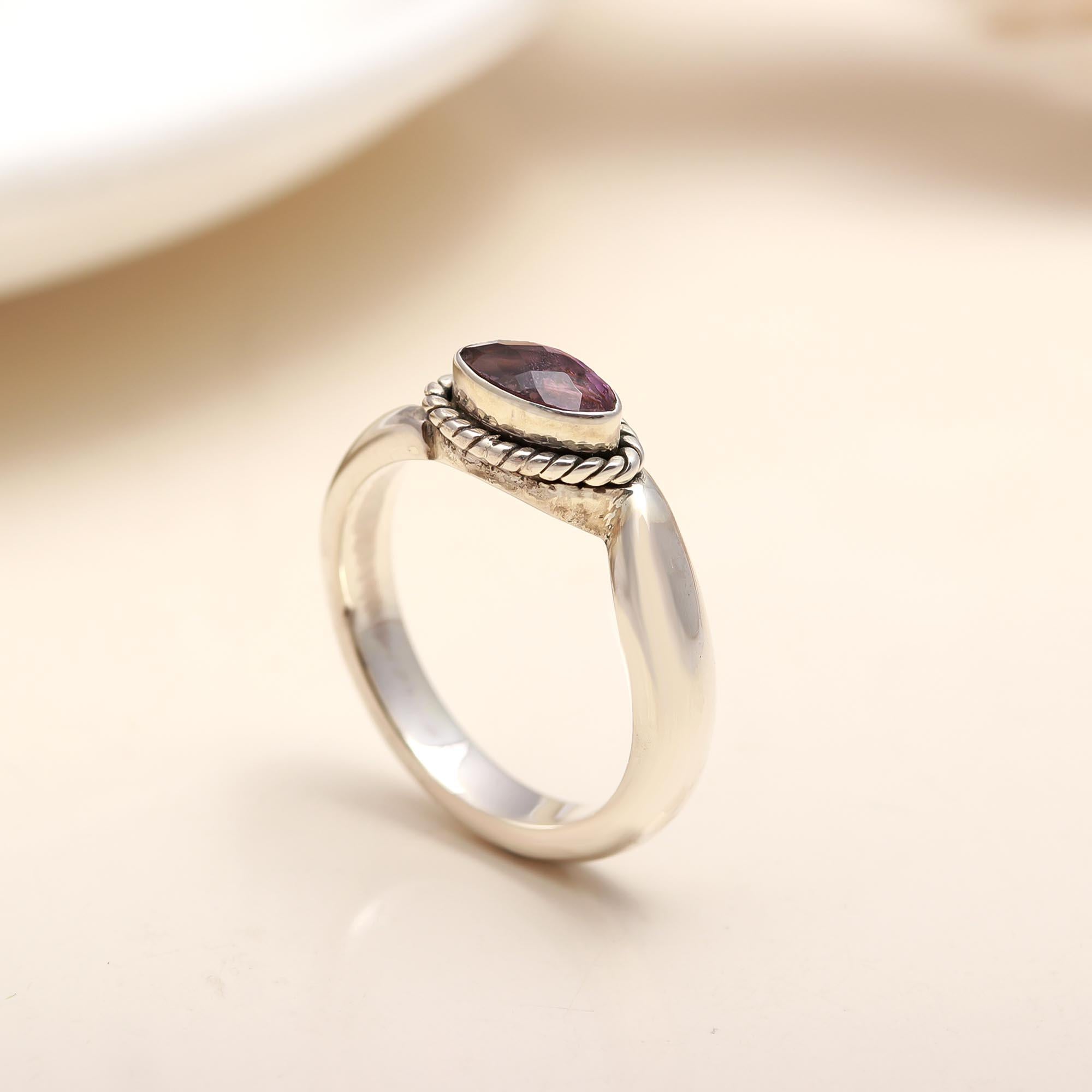 925 Silver Amethyst Ring