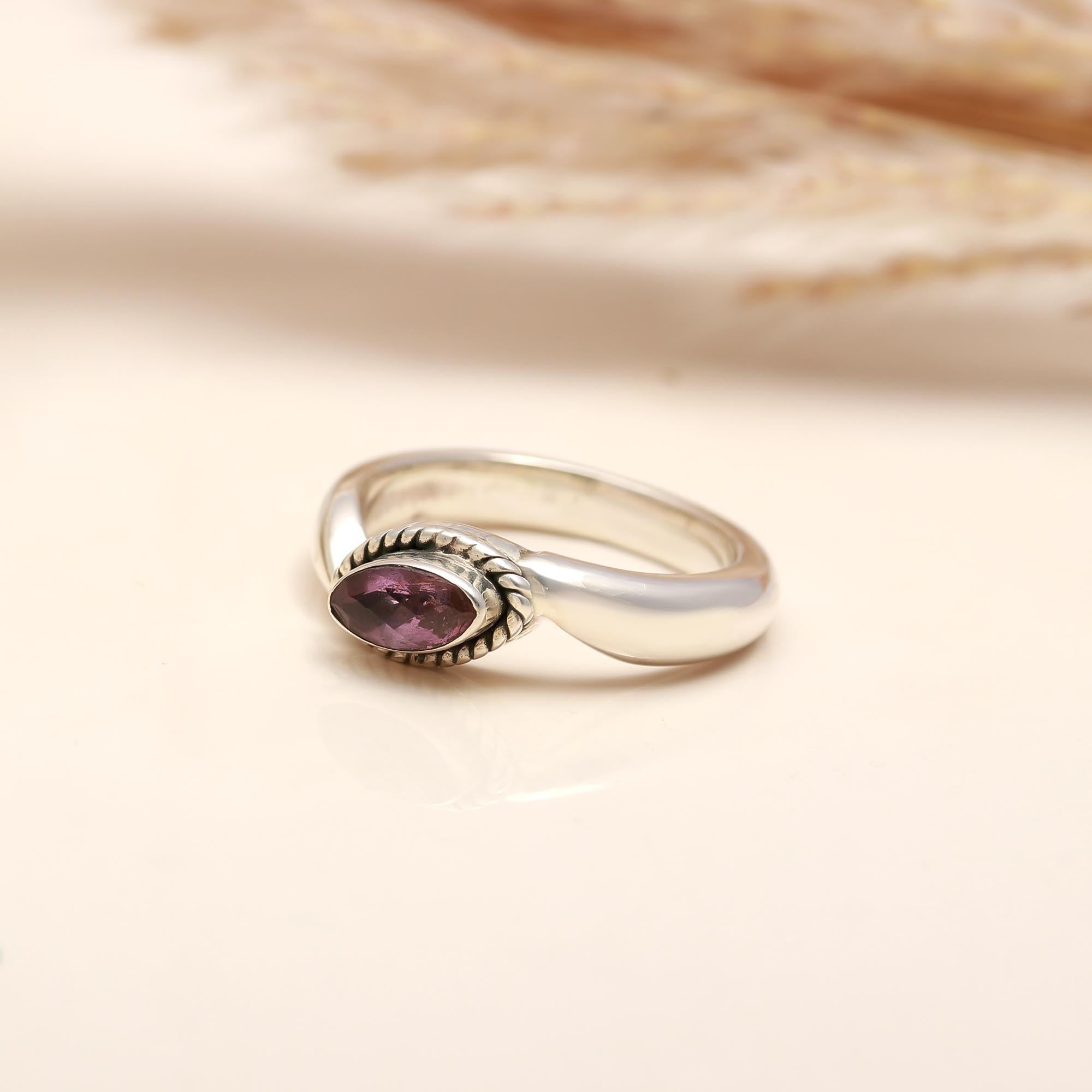 925 Silver Amethyst Ring