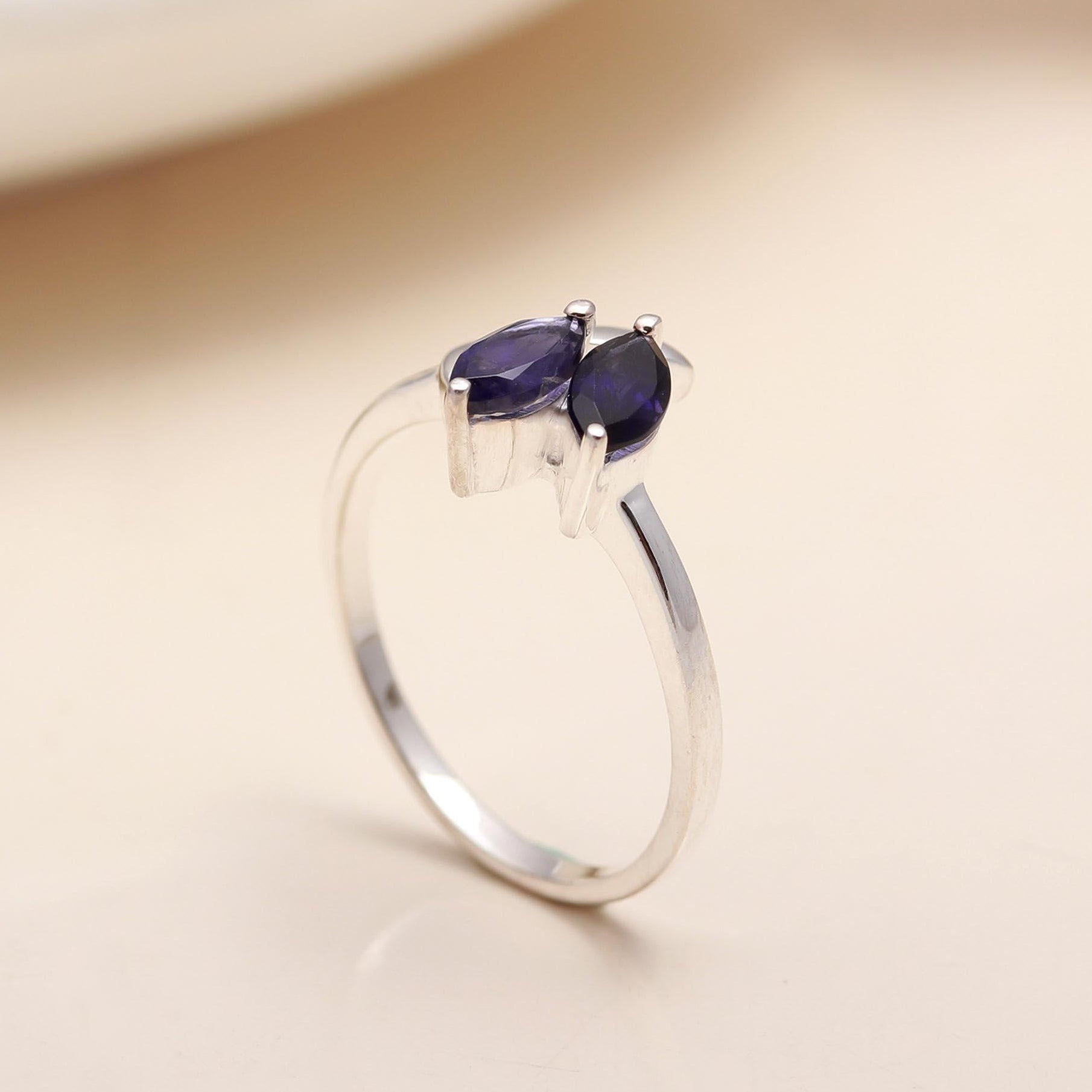 925 Silver Iolite Ring