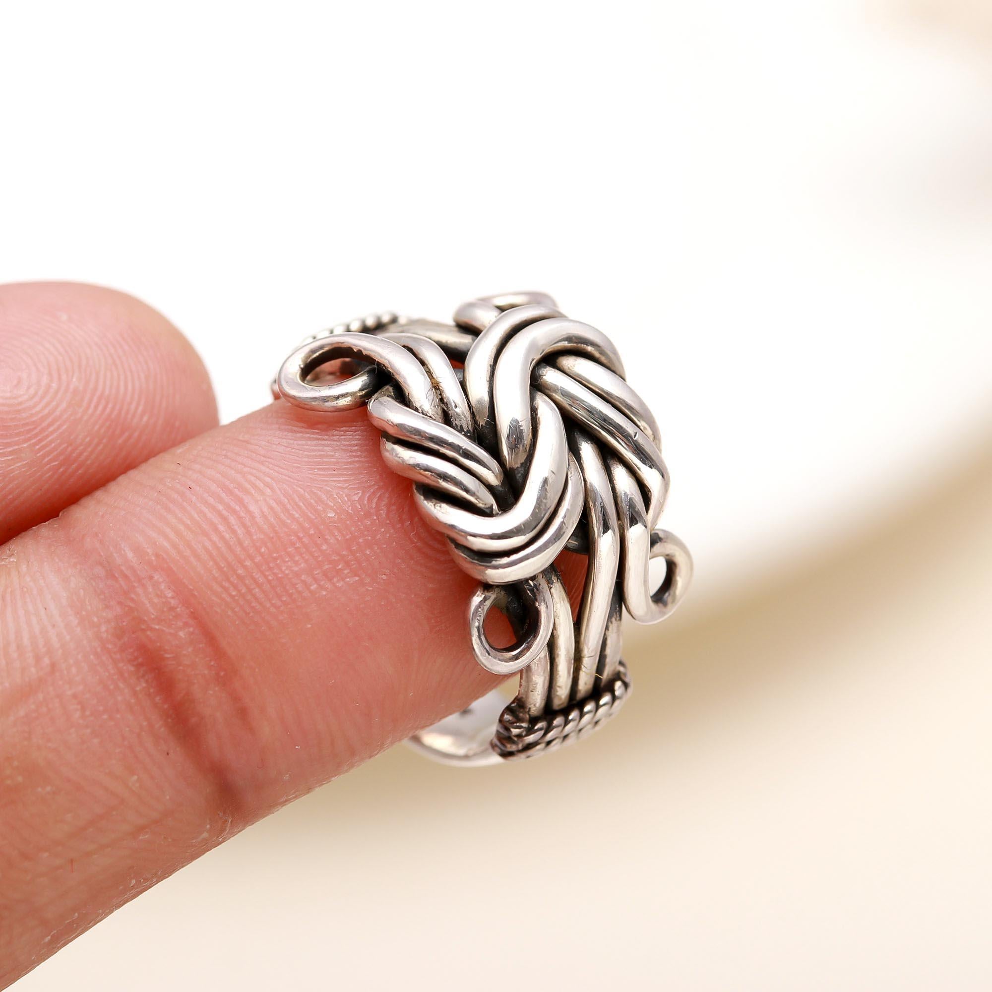 925 Silver Knot Statement Ring