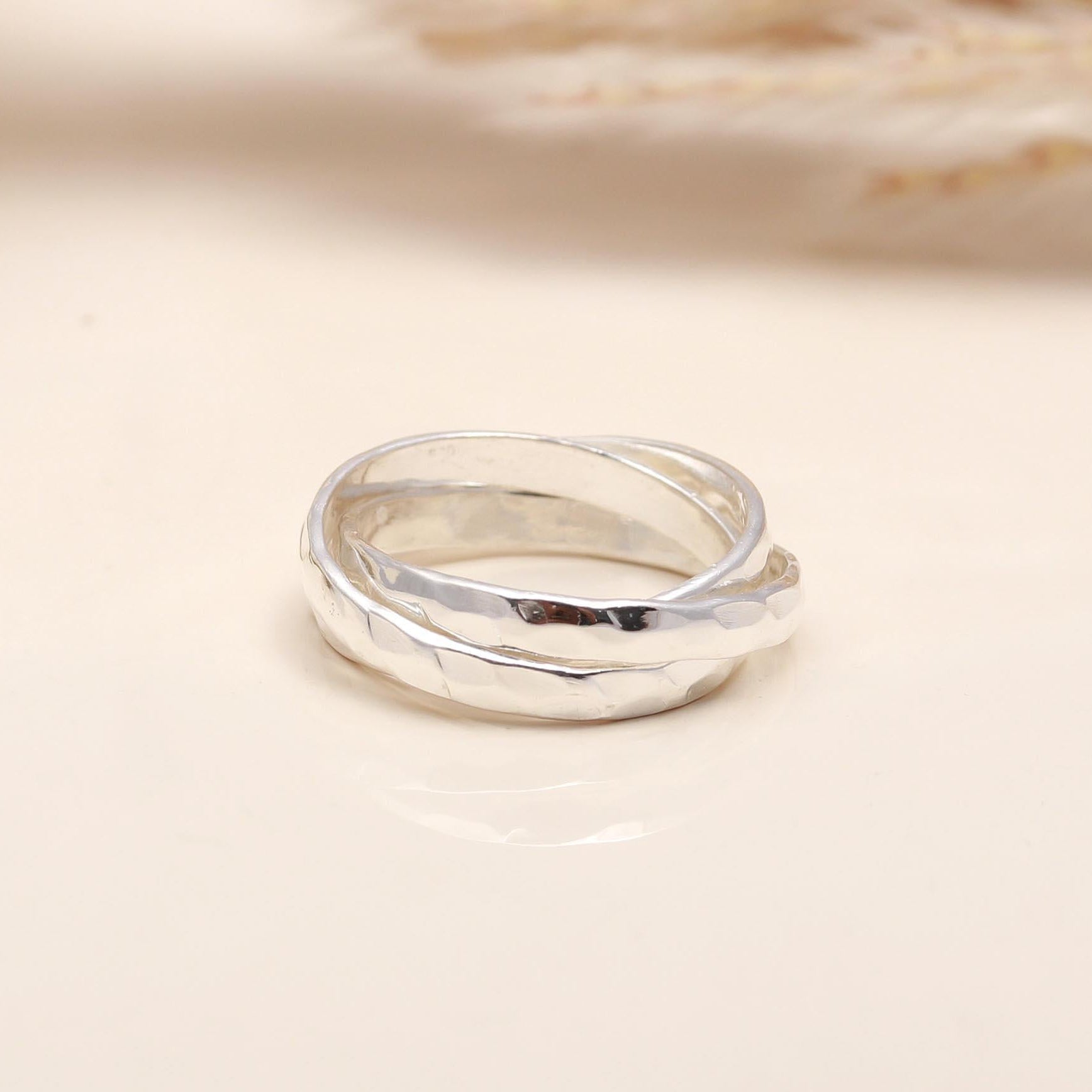 925 Silver Hammered Band Ring