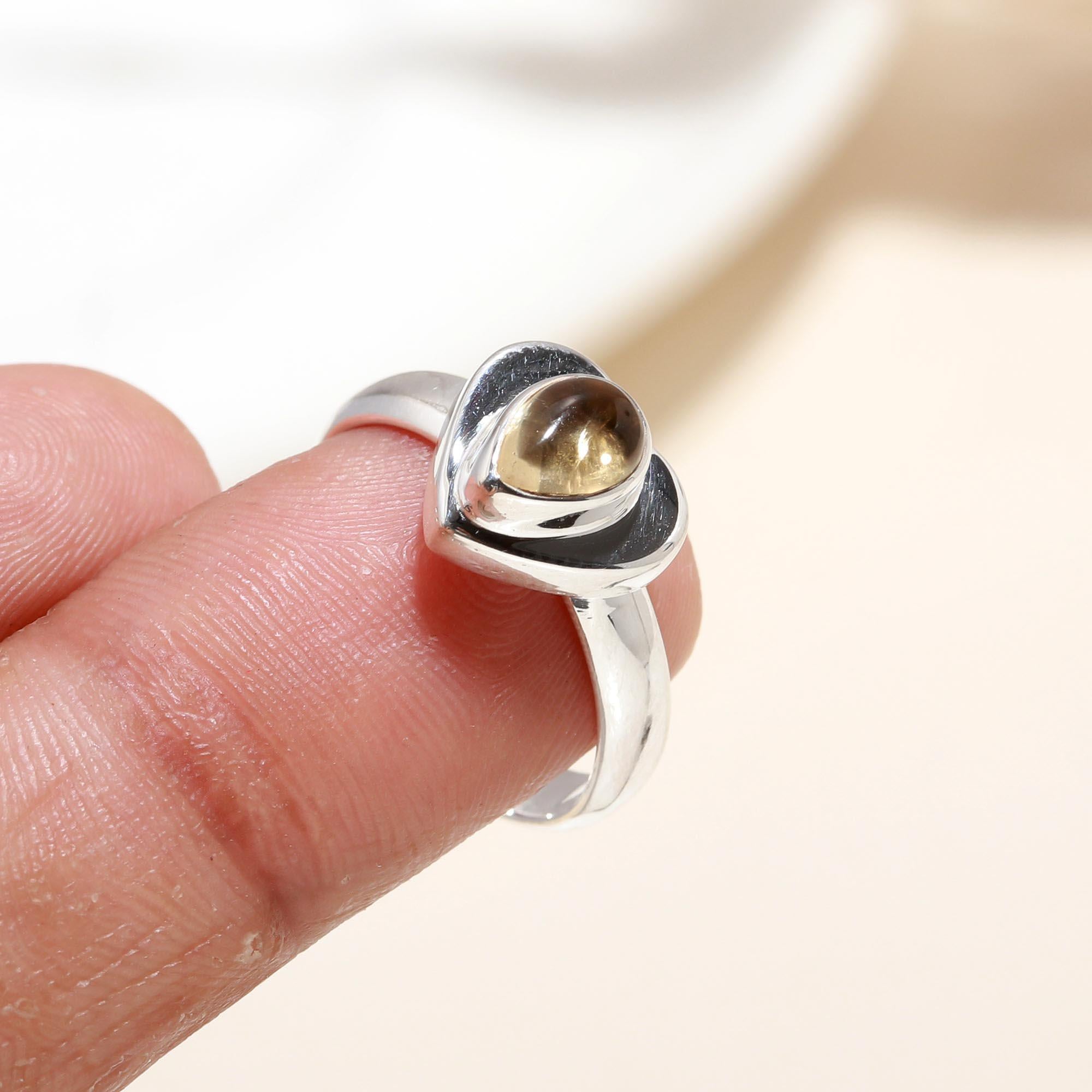 925 Silver Oval Tiger Eye Ring