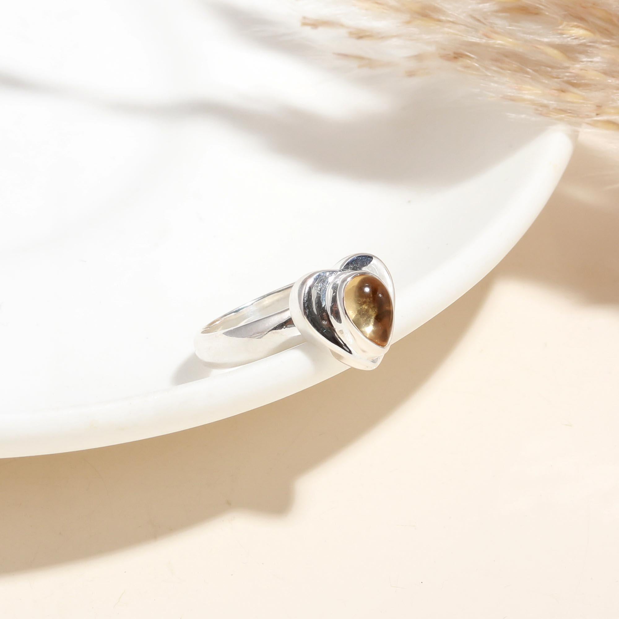 925 Silver Citrine Ring