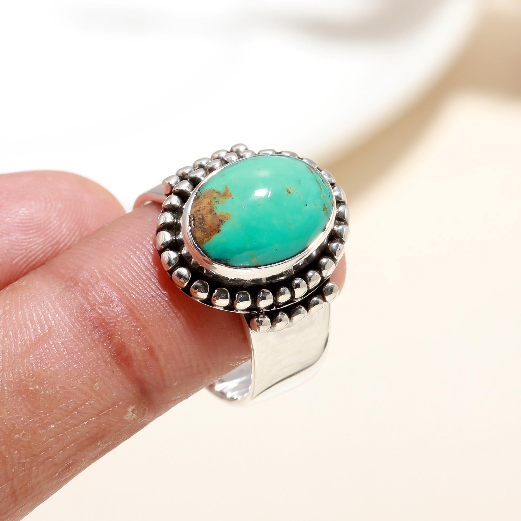 925 Silver Oval Turquoise Ring