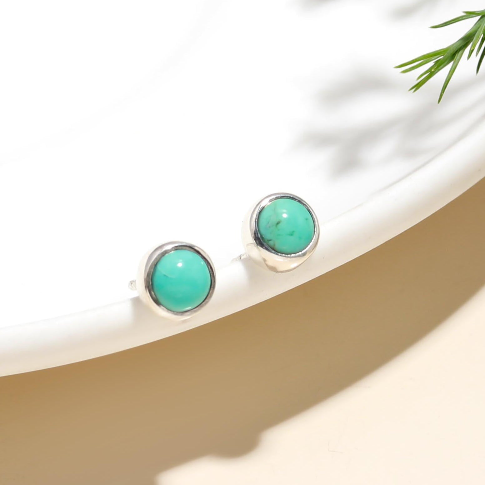 Sterling Silver Turquoise Stud Earrings
