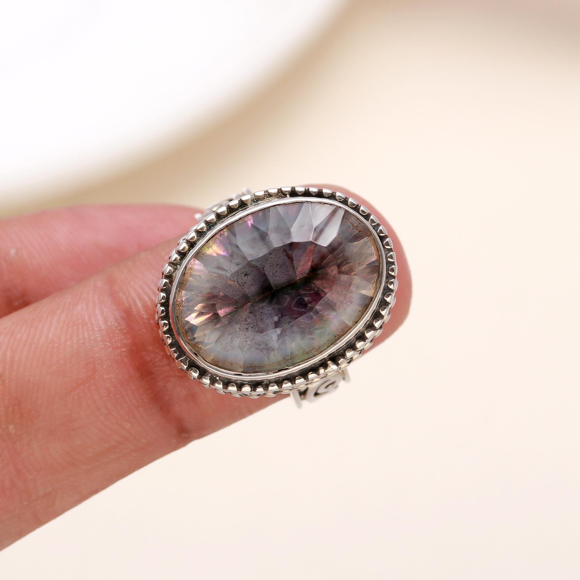 Elegant Mystic Quartz Ring for Daily Wear