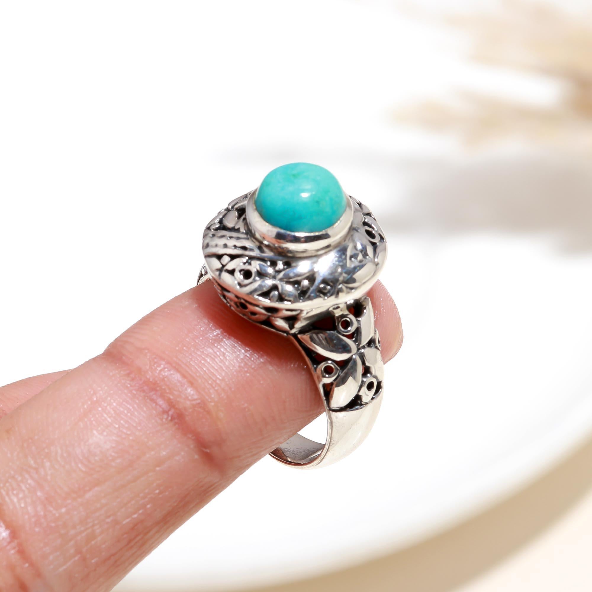 The Azure Palace: Turquoise High-Dome Filigree Ring