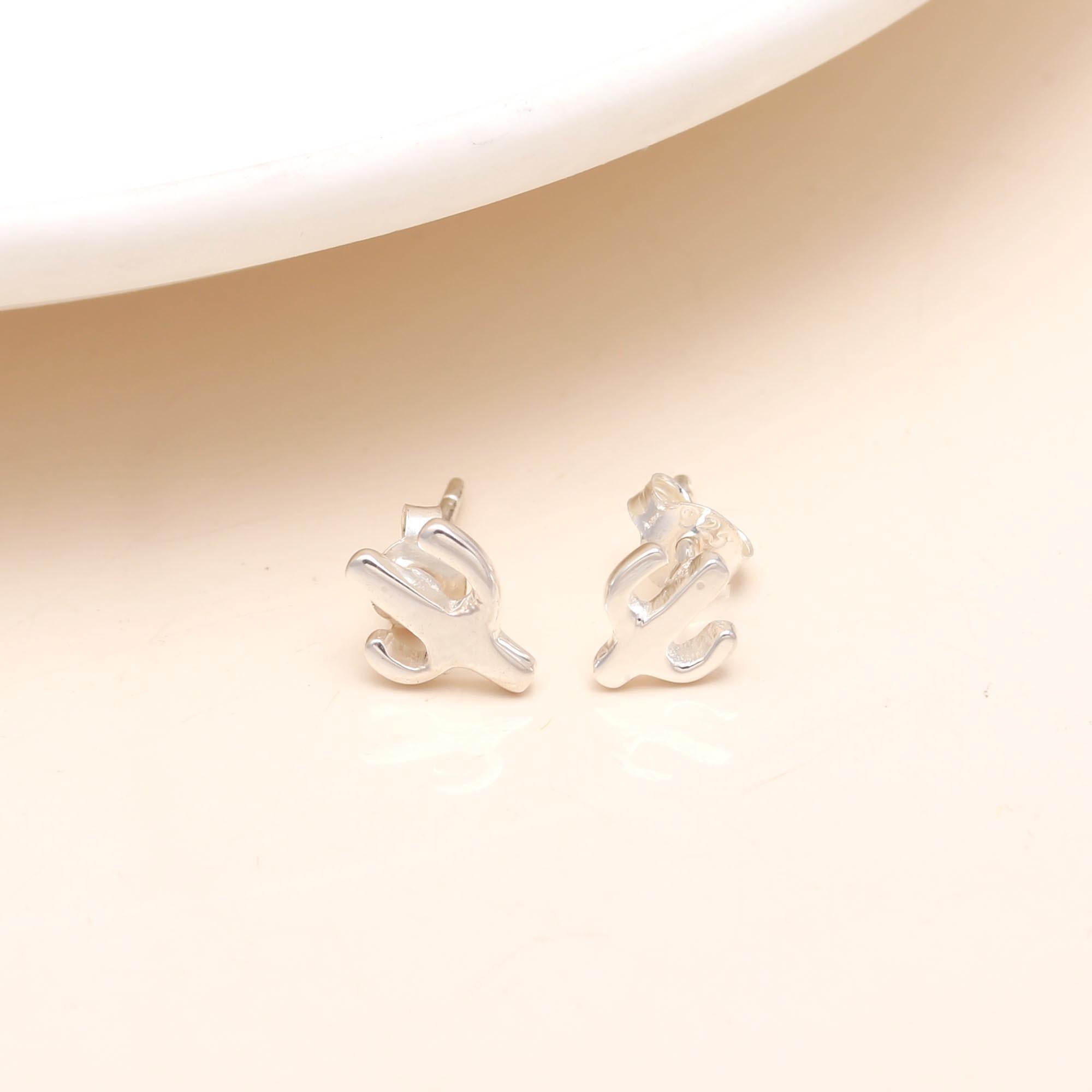925 Silver Tiny Cactus Stud Earrings