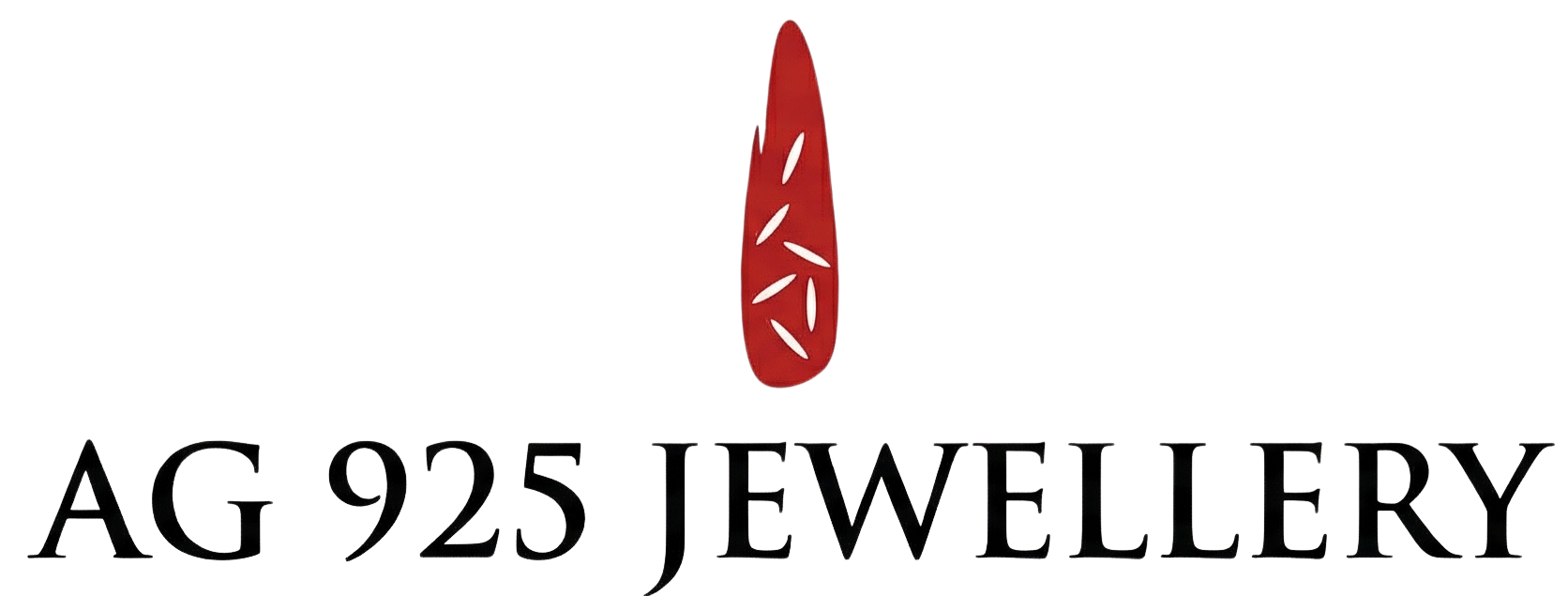 AG 925 Jewellery logo with a red and black design on a white background