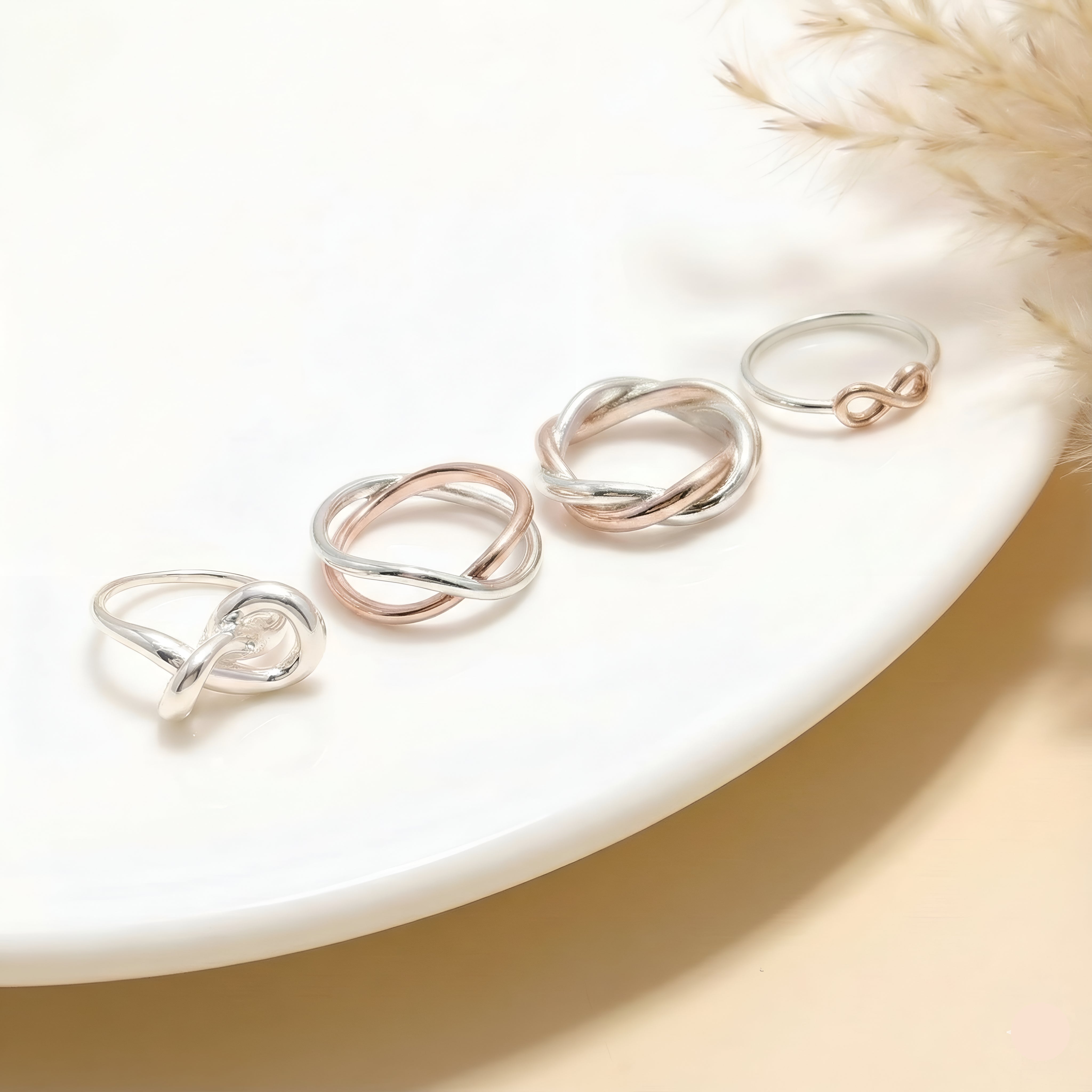 The Eternal Promise: 4-Piece Infinity Ring Gift Set