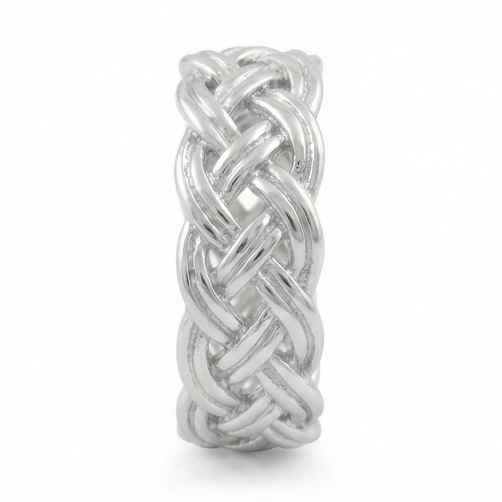 The Celtic Weave: Interwoven Silver Braid Ring