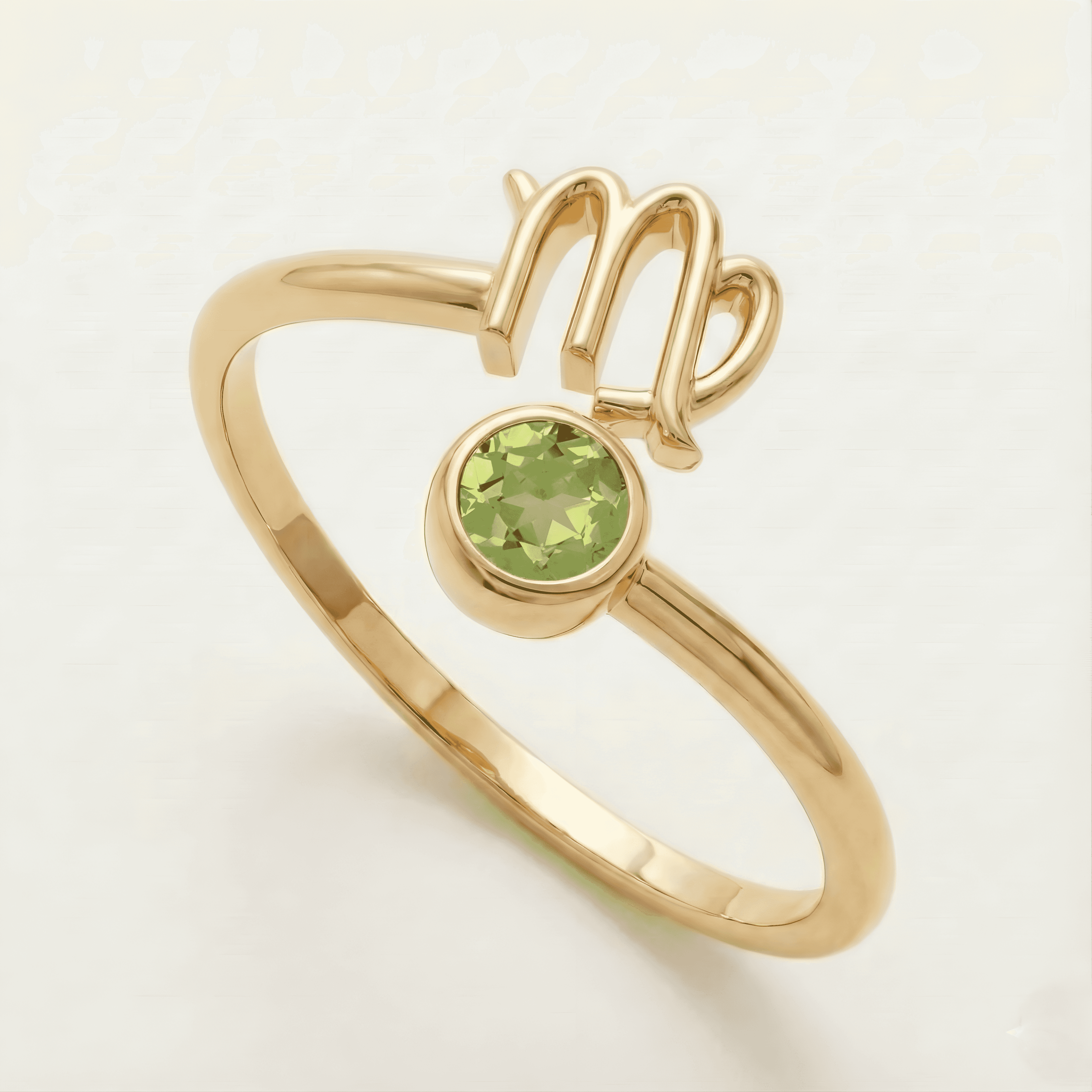 The Celestial Sign: Zodiac Birthstone Open Ring