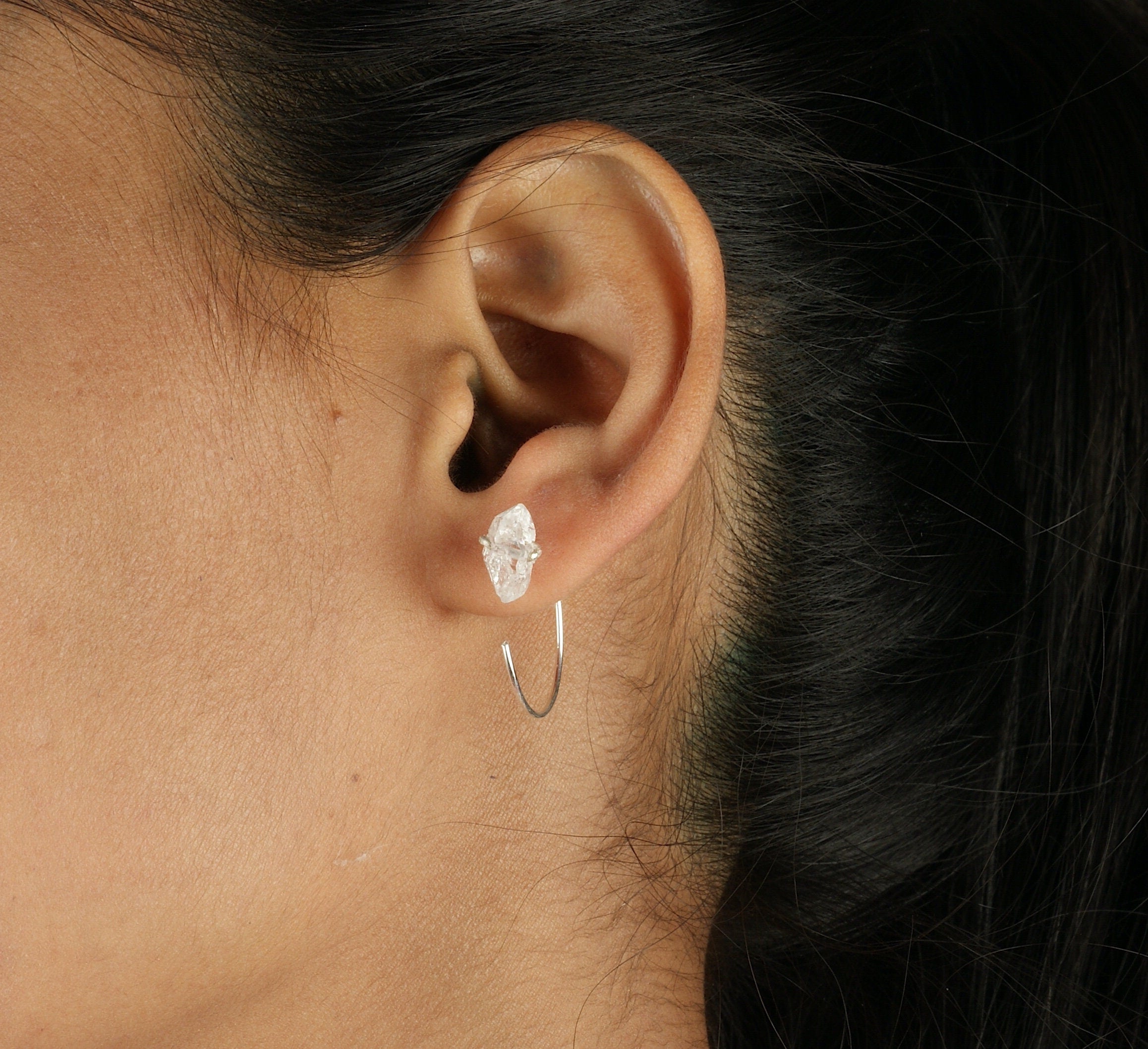 925 Sterling Silver Herkimer Diamond Earring