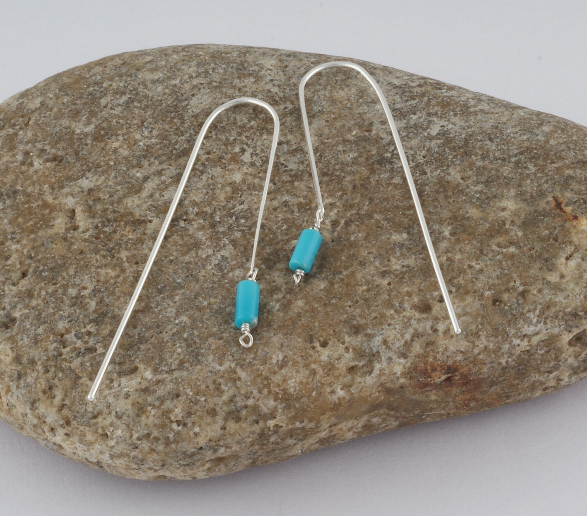 925 Sterling Silver Mexican Turquoise Dangle Earring Earwire