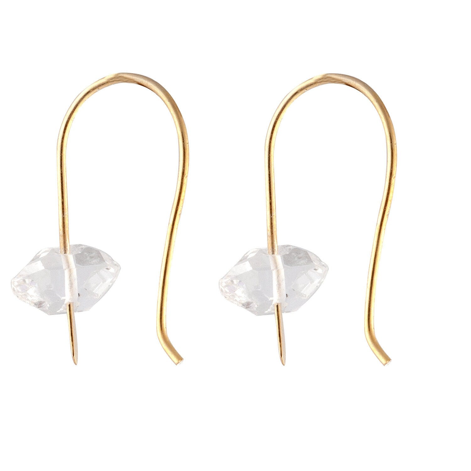Raw Herkimer Diamond Crystal Earrings