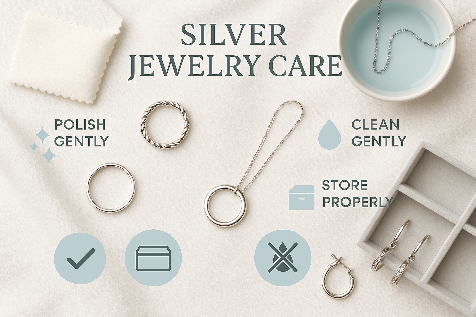 How to Clean and Care for Silver Jewelry Safely