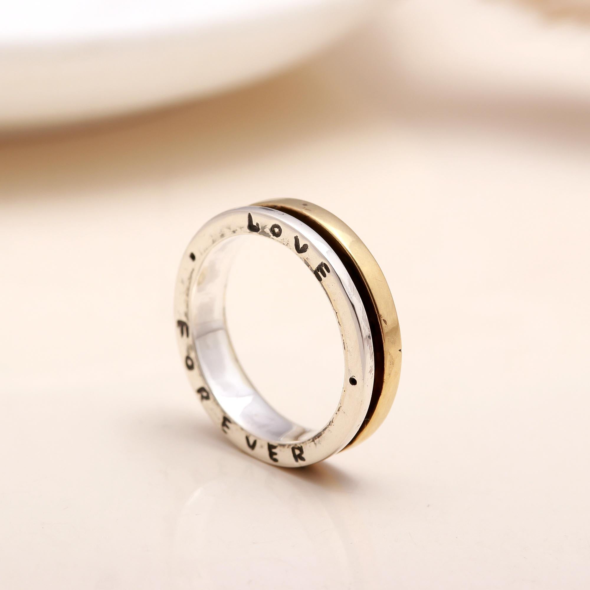 The Eternal Promise: Two-Tone Message Ring