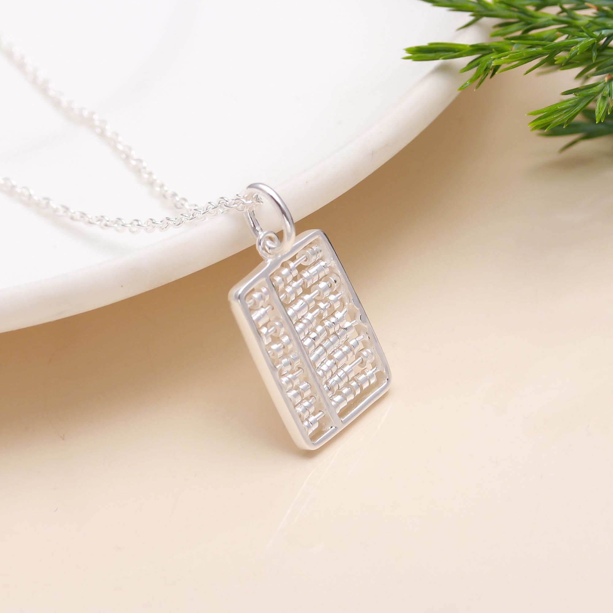 925 Silver Abacus Pendant Necklace