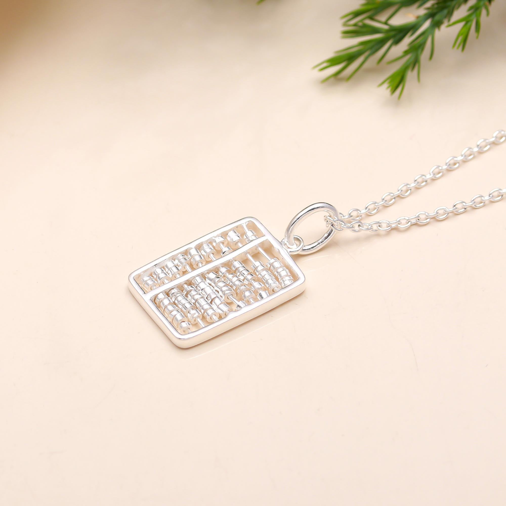 925 Sterling Silver Abacus Necklace