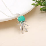 925 Sterling Silver Natural Turquoise Necklace