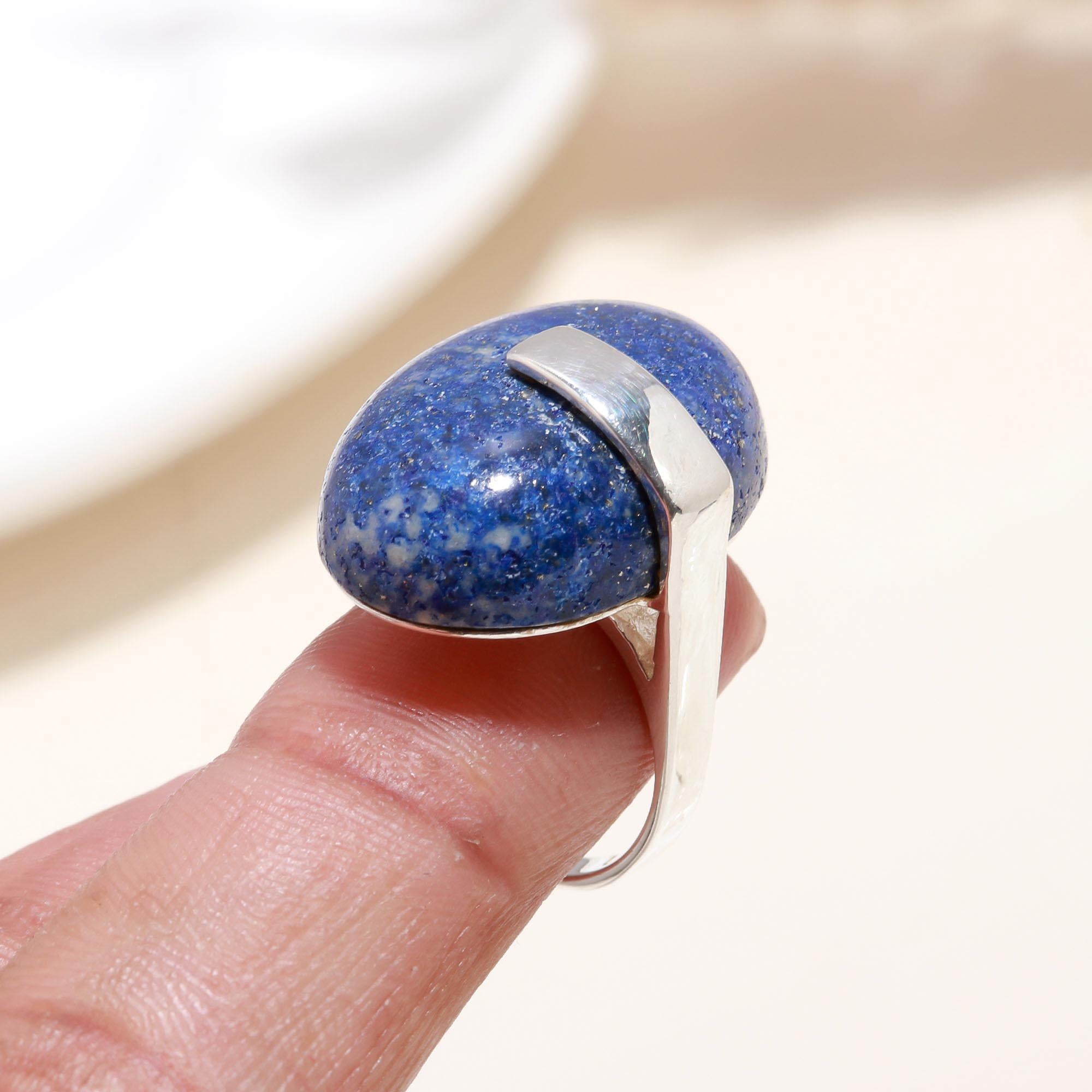 The Azure Bridge: Modern Tension Bar Ring