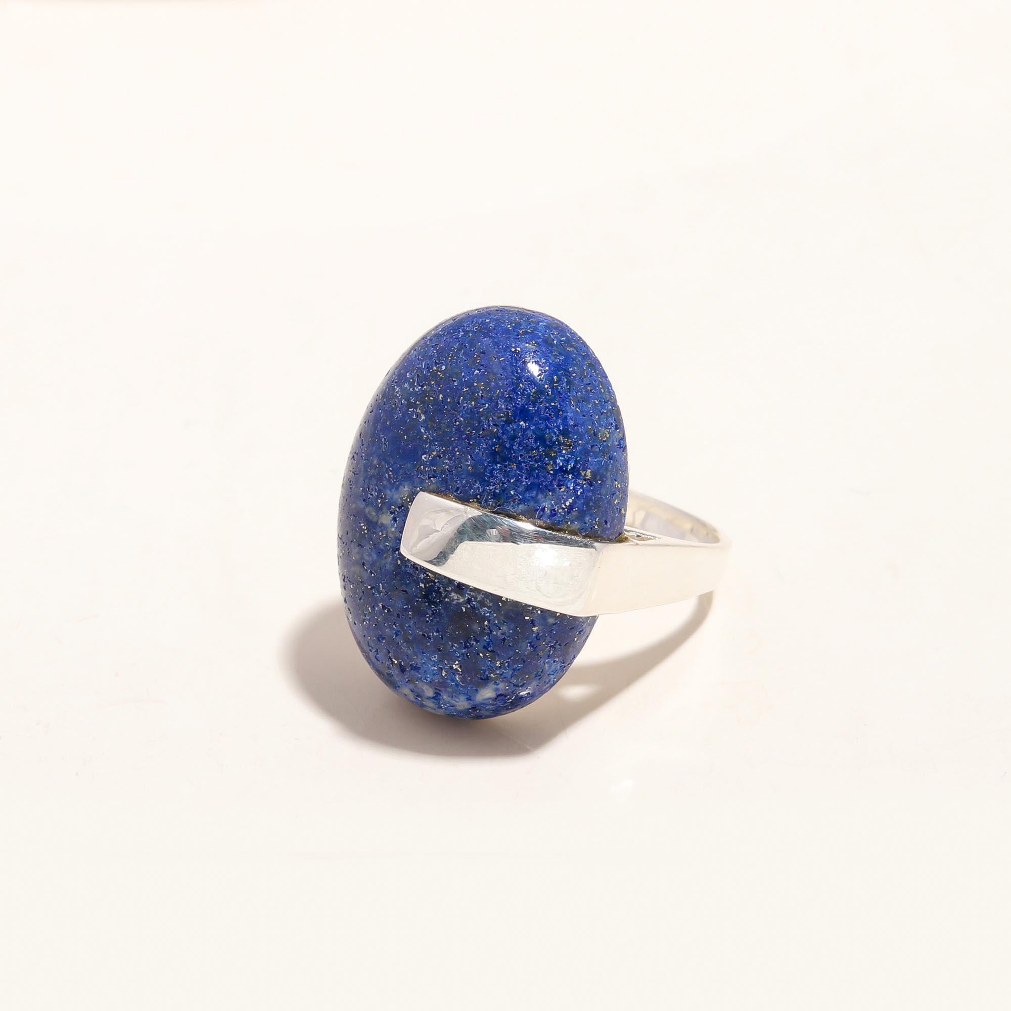 The Azure Bridge: Modern Tension Bar Ring