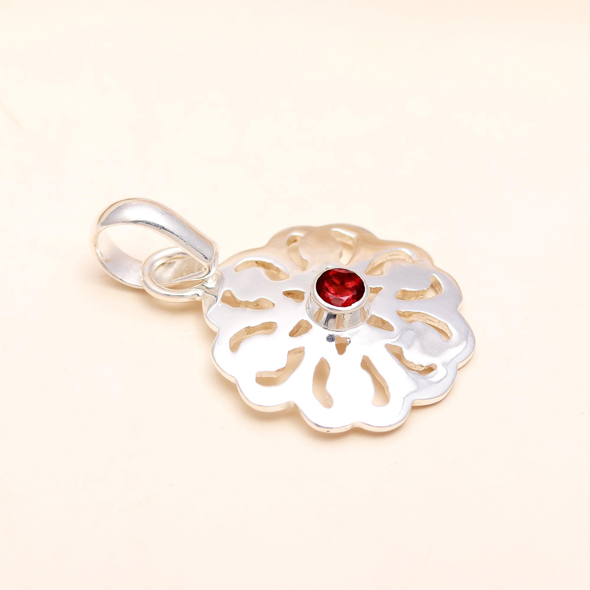 The Open Mandala: Silver Flower Pendant