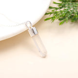 925 Sterling Silver Crystal Pencil Necklace