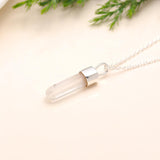 925 Sterling Silver Crystal Pencil Necklace