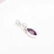 Amethyst & White Freshwater Pearl Pendant